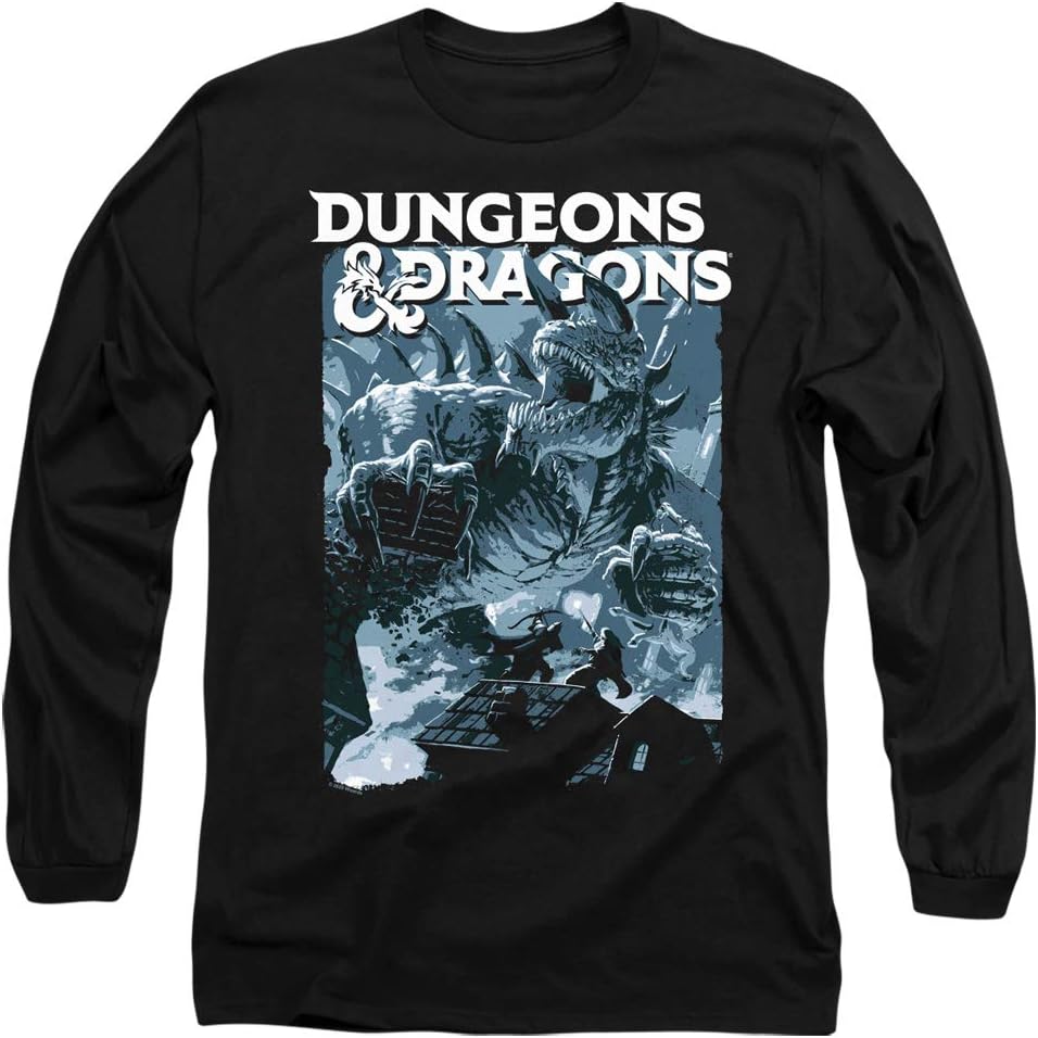Dungeons & Dragons Tarrasque Unisex Adult Long-Sleeve T Shirt for Men and Women