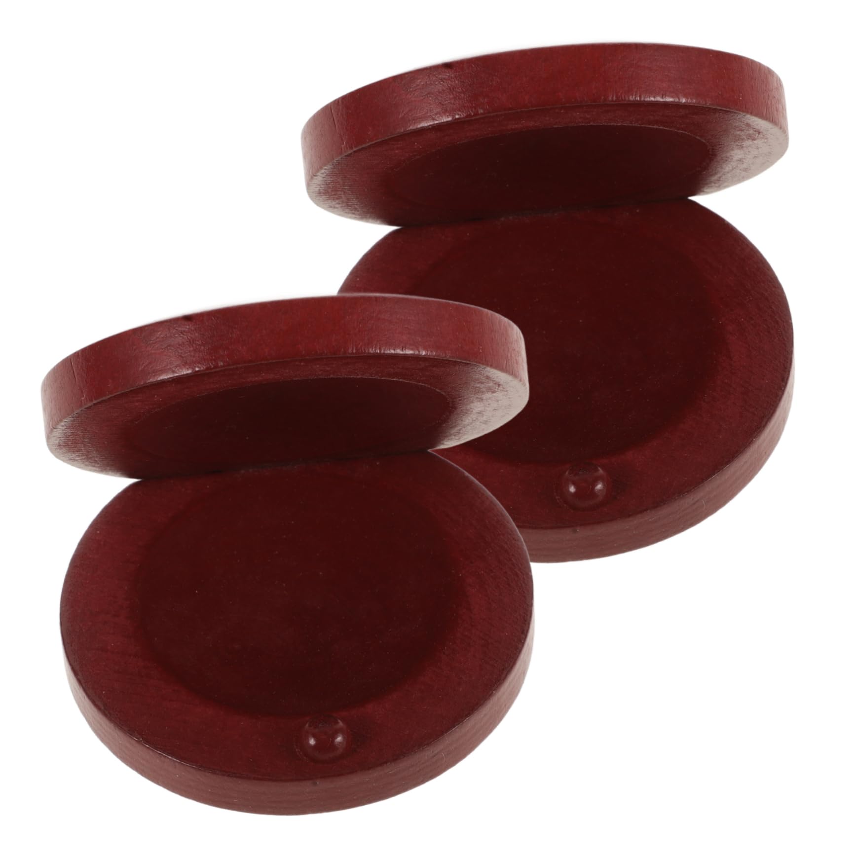 VANZACK 2Pcs Wooden Castanets Natural Finger Castanets for Percussion Instruments for Music Education and Rhythm Activities