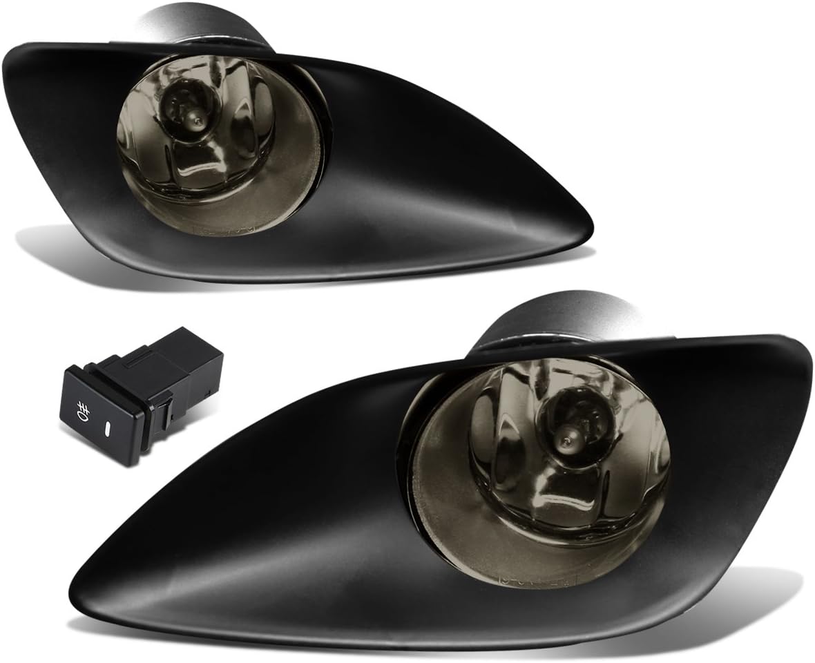 DNA MOTORING FL-TYAR064D-SM Fog Light With Switch Driver & Passenger Side Enhance visibility [Compatible with 06-11 Yaris 4-Door Sedan]