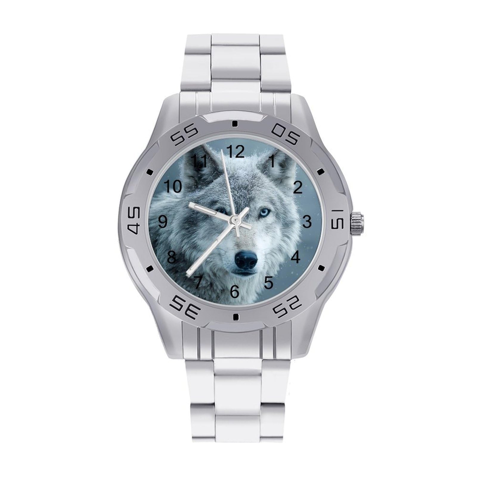 Grey Wolf Herren-Quarzuhr, trendige Edelstahl-Bänder, leicht lesbar, minimalistische Armbanduhren, Business Daily