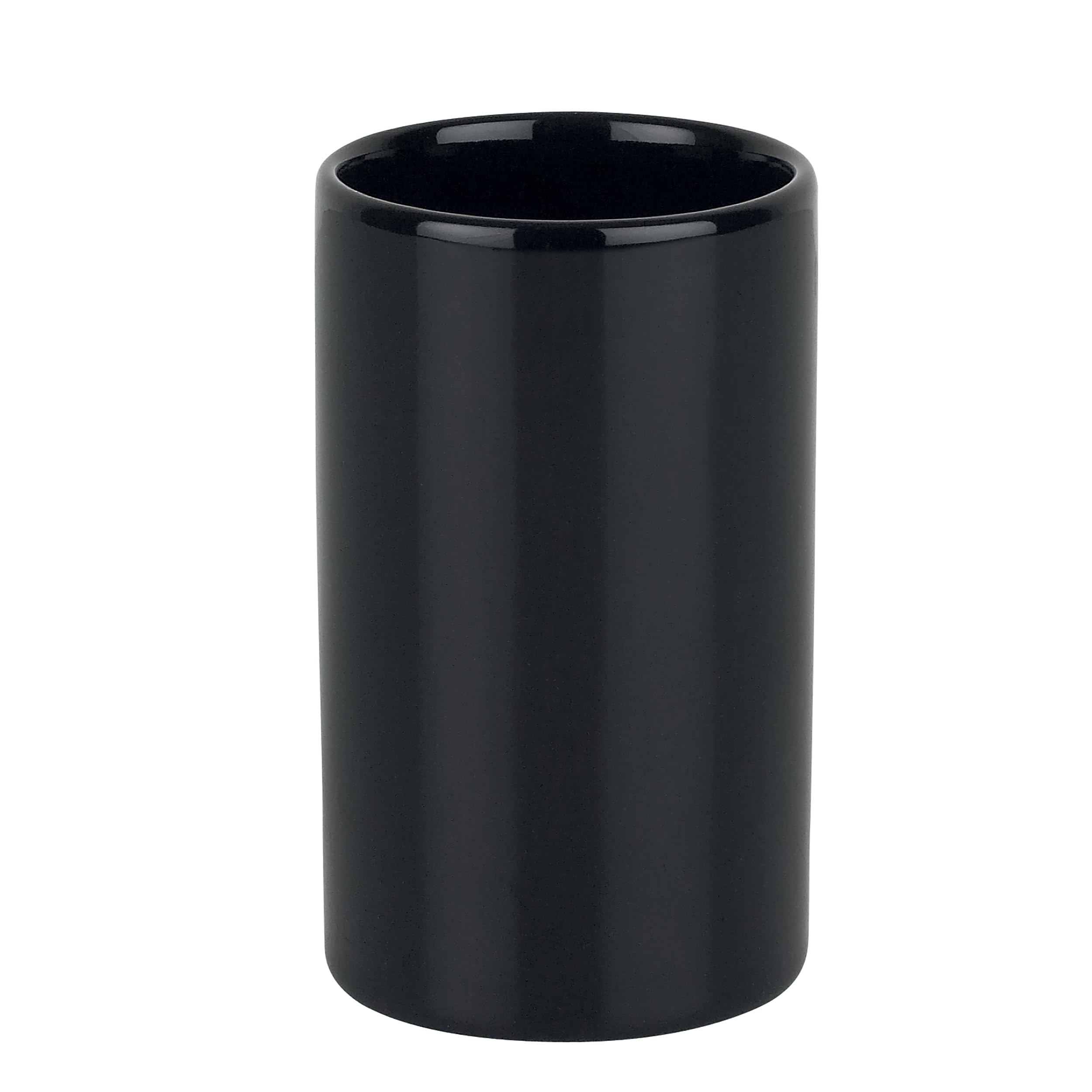 Spirella Tube Stoneware Tooth Mug, Black