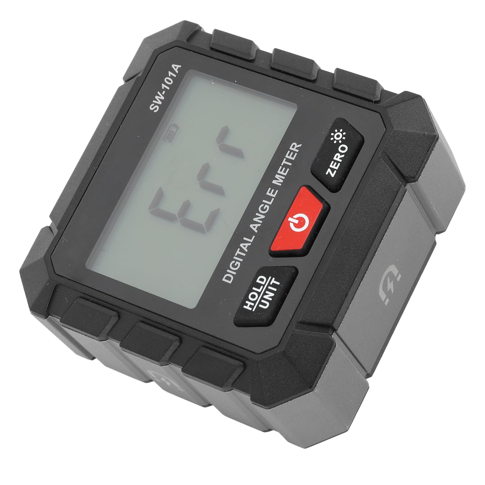 Buscador de ángulo digital con base magnética de rango de 4 x 90 grados y giro automático de pantalla para mantenimiento de carpintería y construcción Dispositivo de medición de