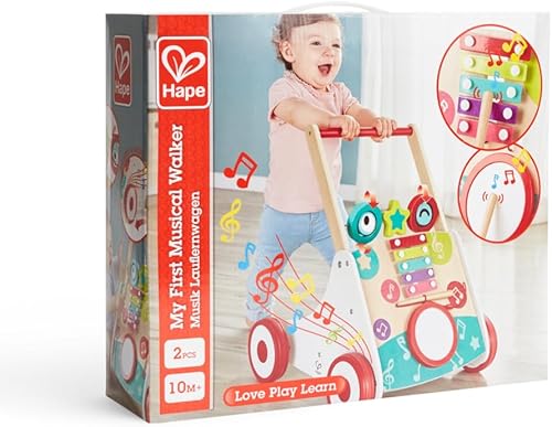 Miniatura 6 de Hape Wooden Push and Pull Music Learning Walker| Multiple Activities Center for Toddlers Ages 10 Months and Up