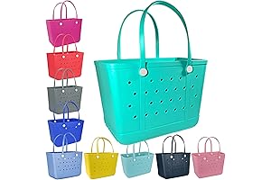 X Large Beach Bag, Oversized Rubber Beach Bag, Washable Open Tote Bag