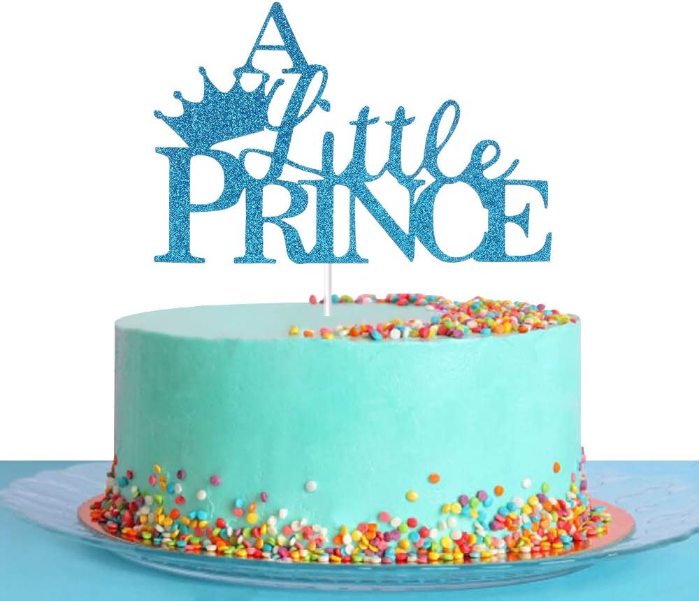 Buy Blue Glitter A Little Prince Cake Topper For Baby Boy Shower Little Boy S Birthday Party Decorations Online In Turkey B07mx4c5dq