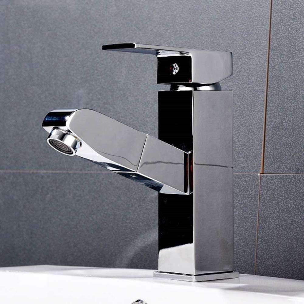 Robinet de cuisine extractible en cuivre mitigeur chaud et froid pour lavabo