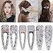 Produktbild 6 Stück Strass Haarspangen für Damen Mädchen Metall Kristall Haarspangen Krokodil Clip Set
