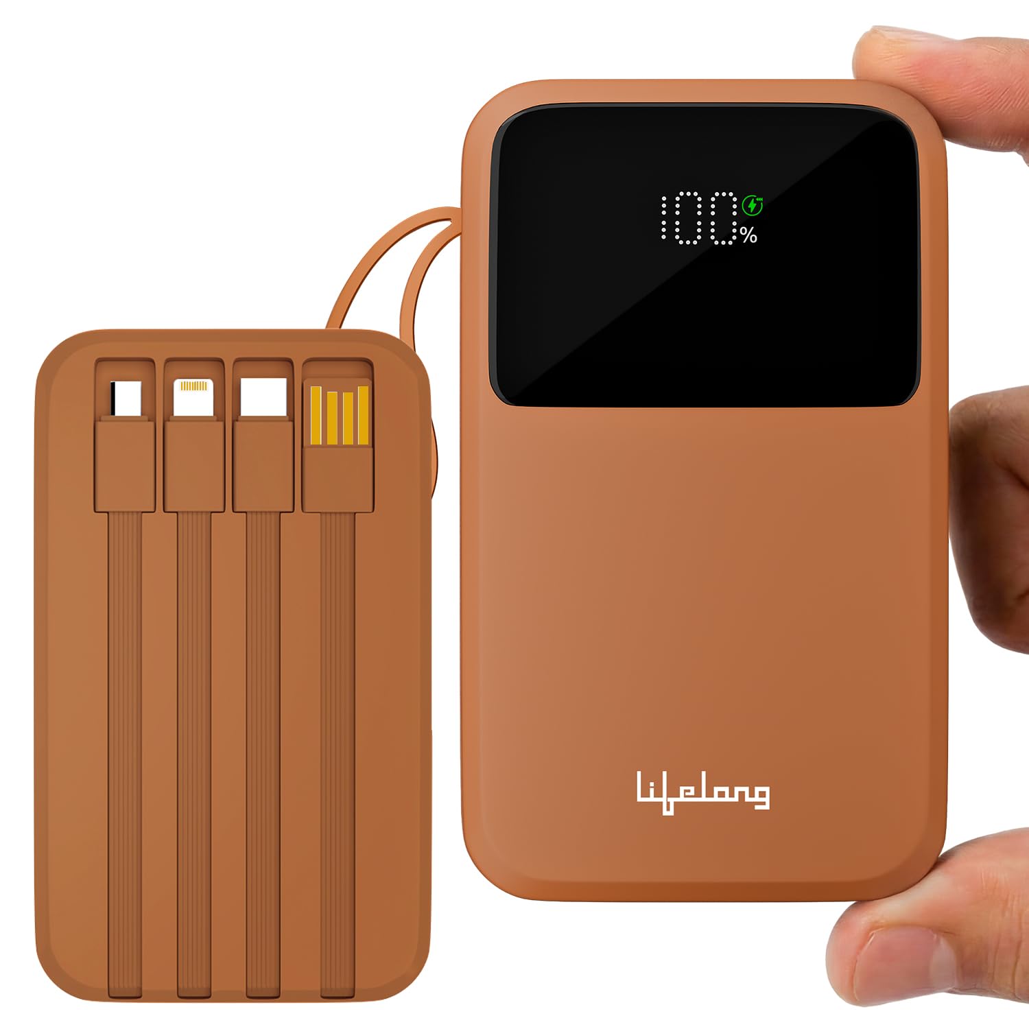 Lifelong 20000 mAh 22.5 W Compact Pocket Size Power Bank (Rust Orange, Lithium Polymer, Fast Charging, Quick Charge 3.0 for Mobile, Earbuds, Speaker, Tablet)-image-43