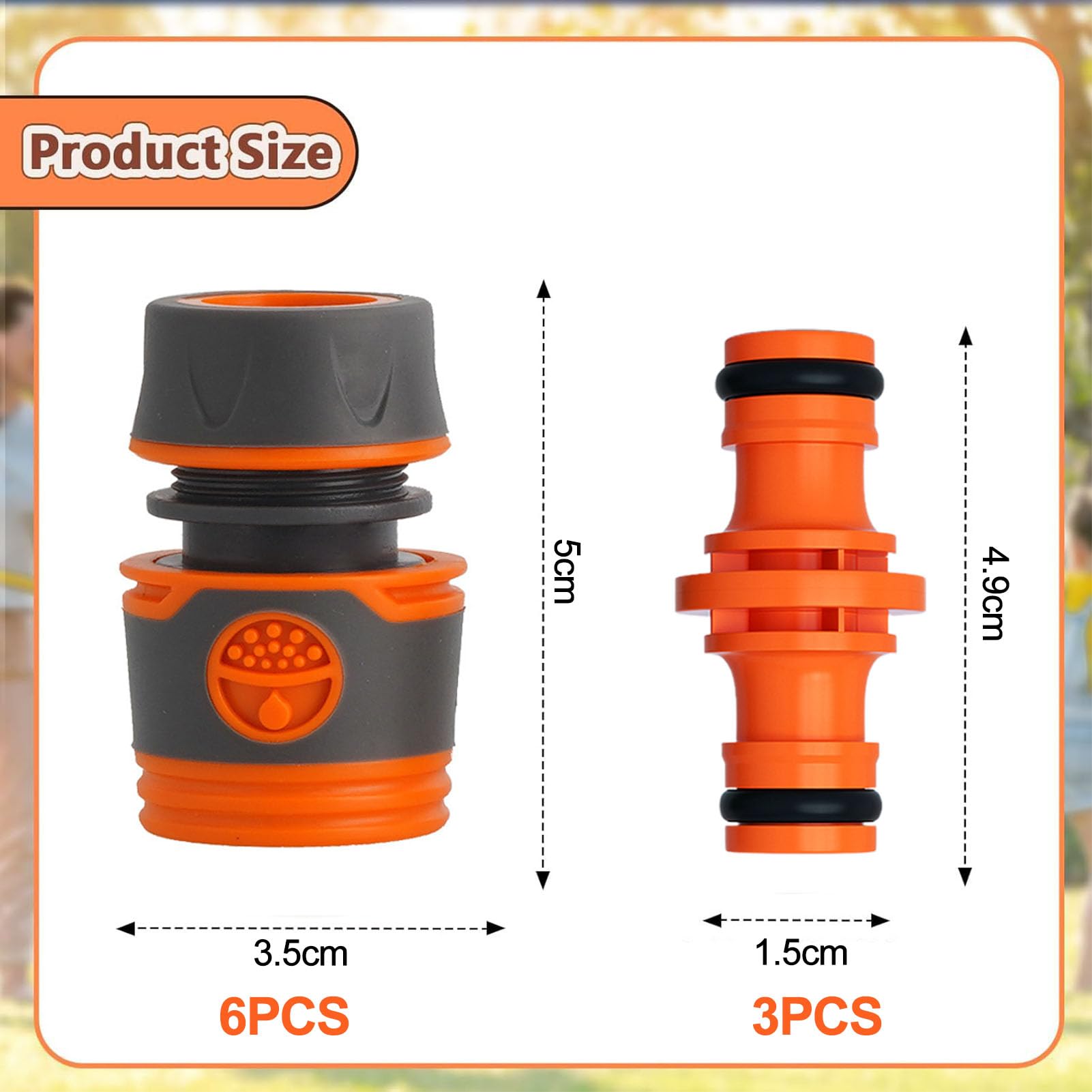 9 Pezzi Connettore per Rubinetto da Giardino,Set di Raccordi per Tubi Flessibili da 13mm (1/2 Pollici),Kit Connettore per Tubo da Giardino,Raccordi per Tubi Irrigazione,Connettori per Tubi da Giardino