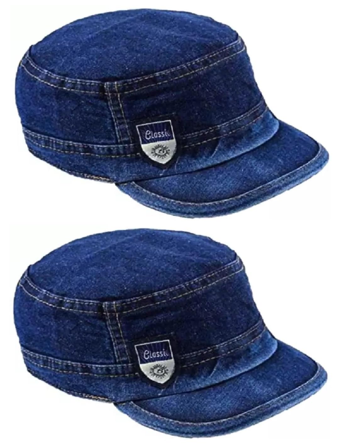 fy lane Men's Denim Classic Jeans Cap (Blue) - Pack of 2-picture-25