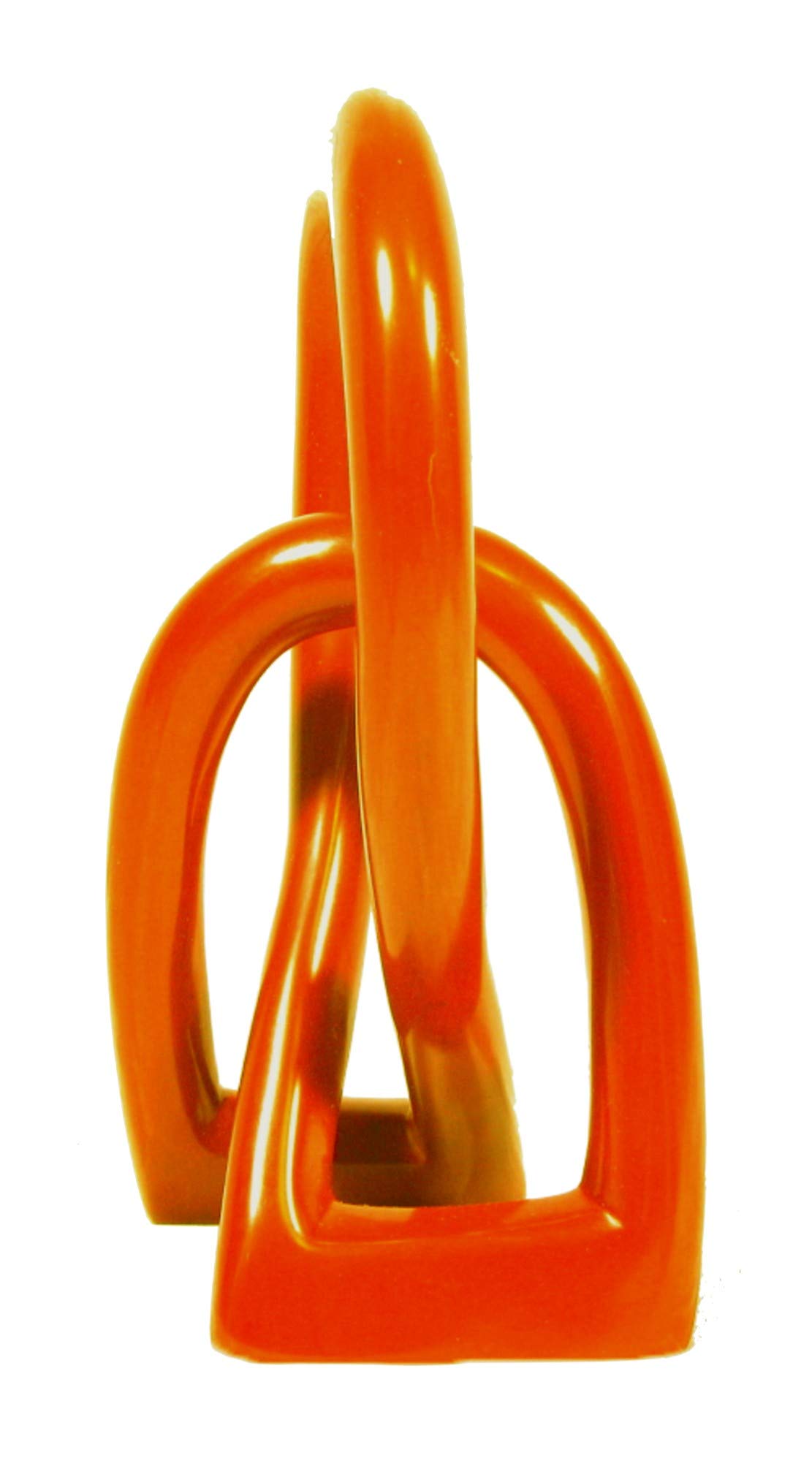 The Friendly Trading Co Orange Eternal Love Knot Handcrafted In Stone - 10Cm - Fair Trade