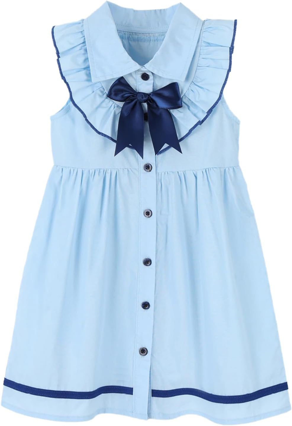Freebily Summer Dress for Girls Princess Dresses School Uniform Playgroup Garment Birthday Outfit