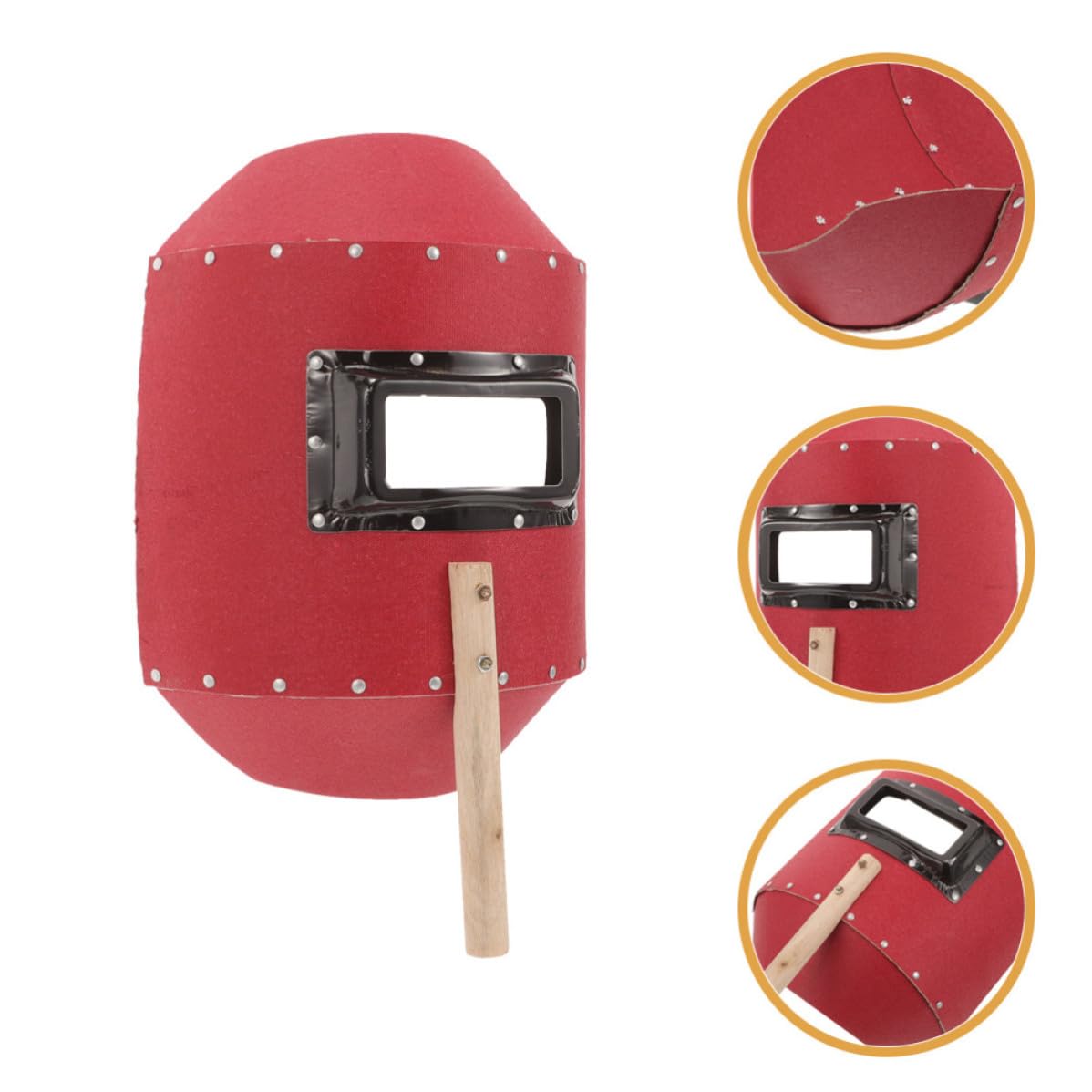 FOMIYES 2pcs Handheld Welding Shield for Men Vulcanized Fibre Paper Protective Face Cover Portable Welding Face Mask for Sparks and Eye Safety Wood Frame Design Comfortable Industrial Use
