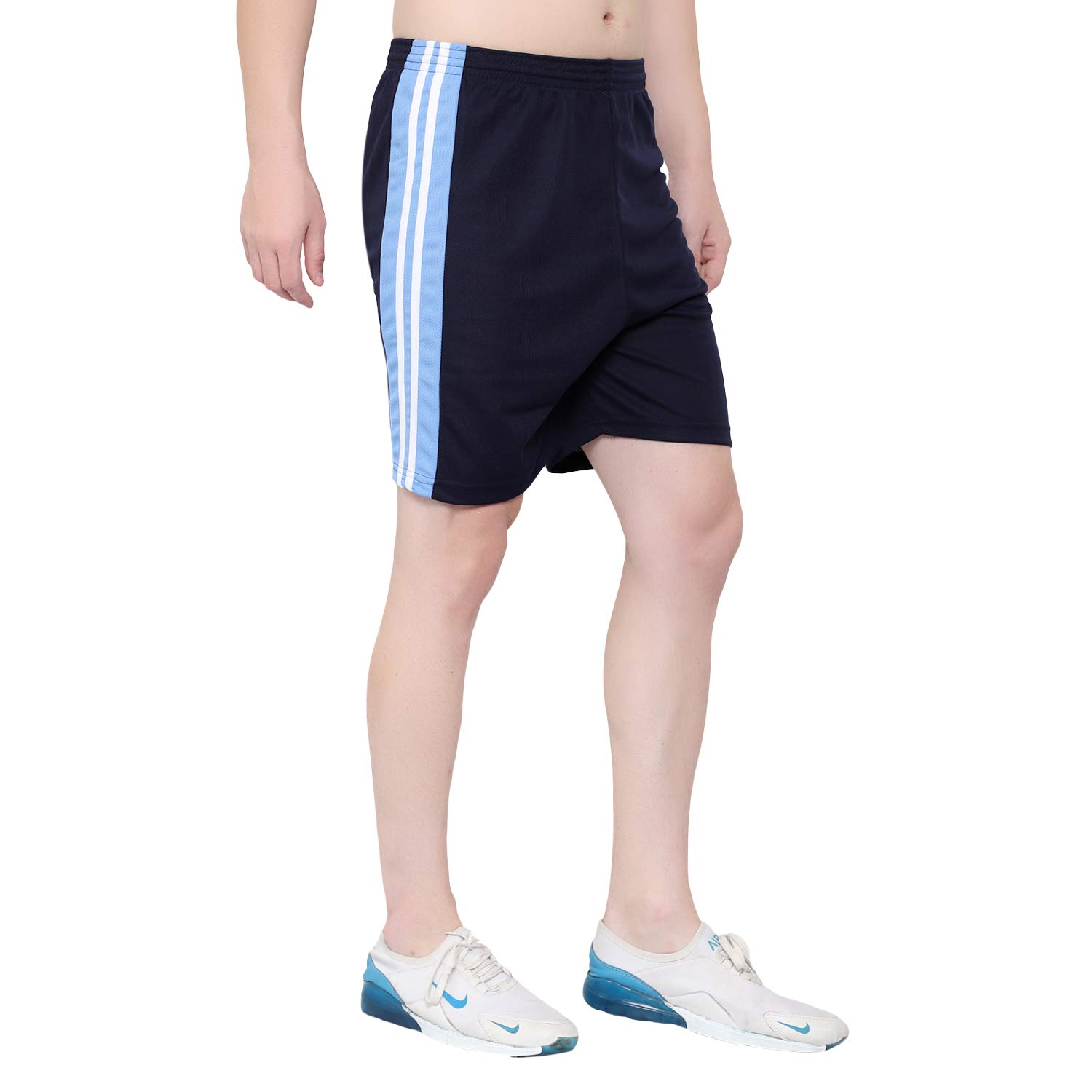 dia a dia Men's Gym Workout Sports Shorts with Zipper Pocket (Navy, XL)-picture-39