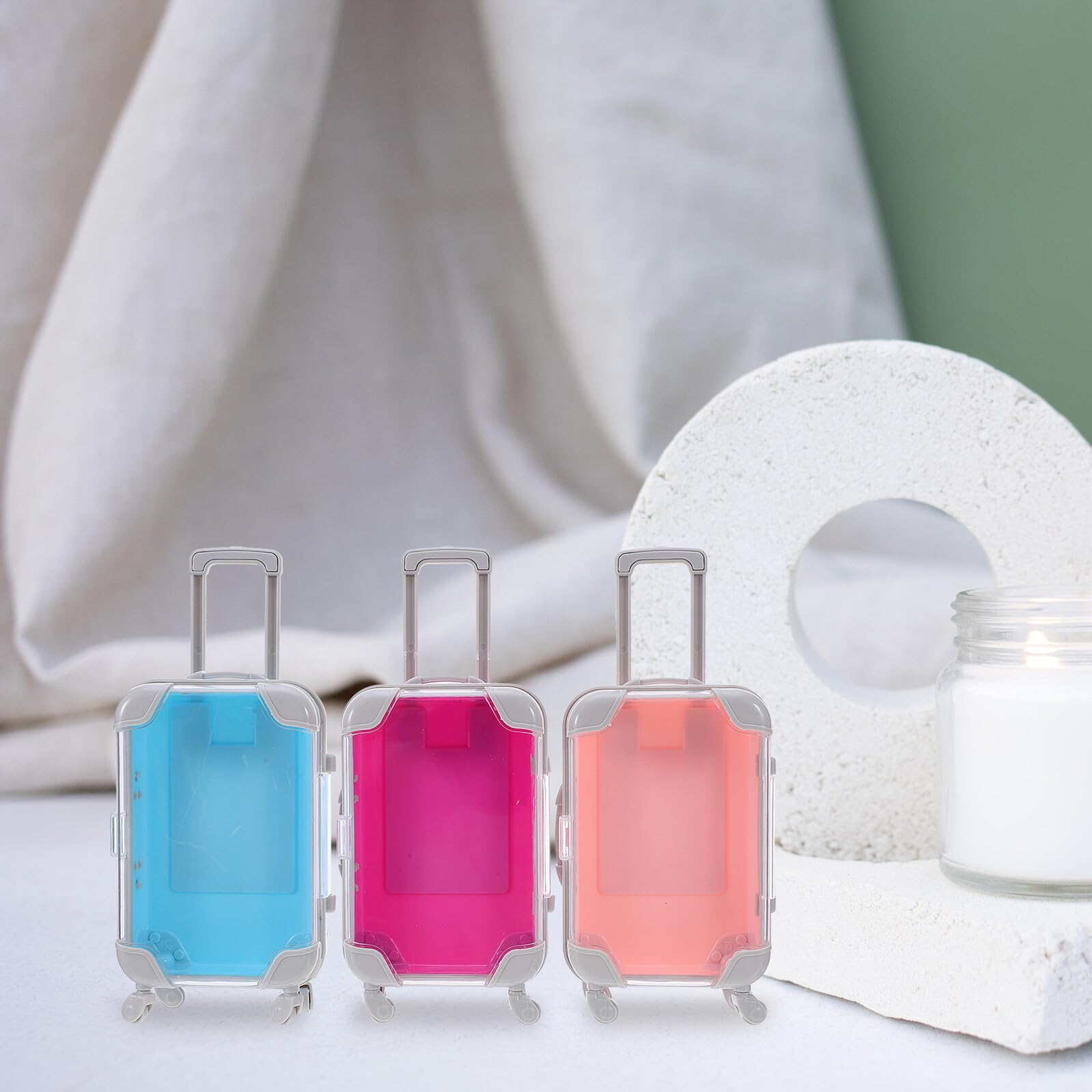 Levemolo 3stücke Pack Mini-koffer-schmuckschatullen aus Kunststoff Kleine Reise-organizer-boxen als Gastgeschenkboxen Schmuckhalter für Hochzeiten Geburtstage und Feiertage