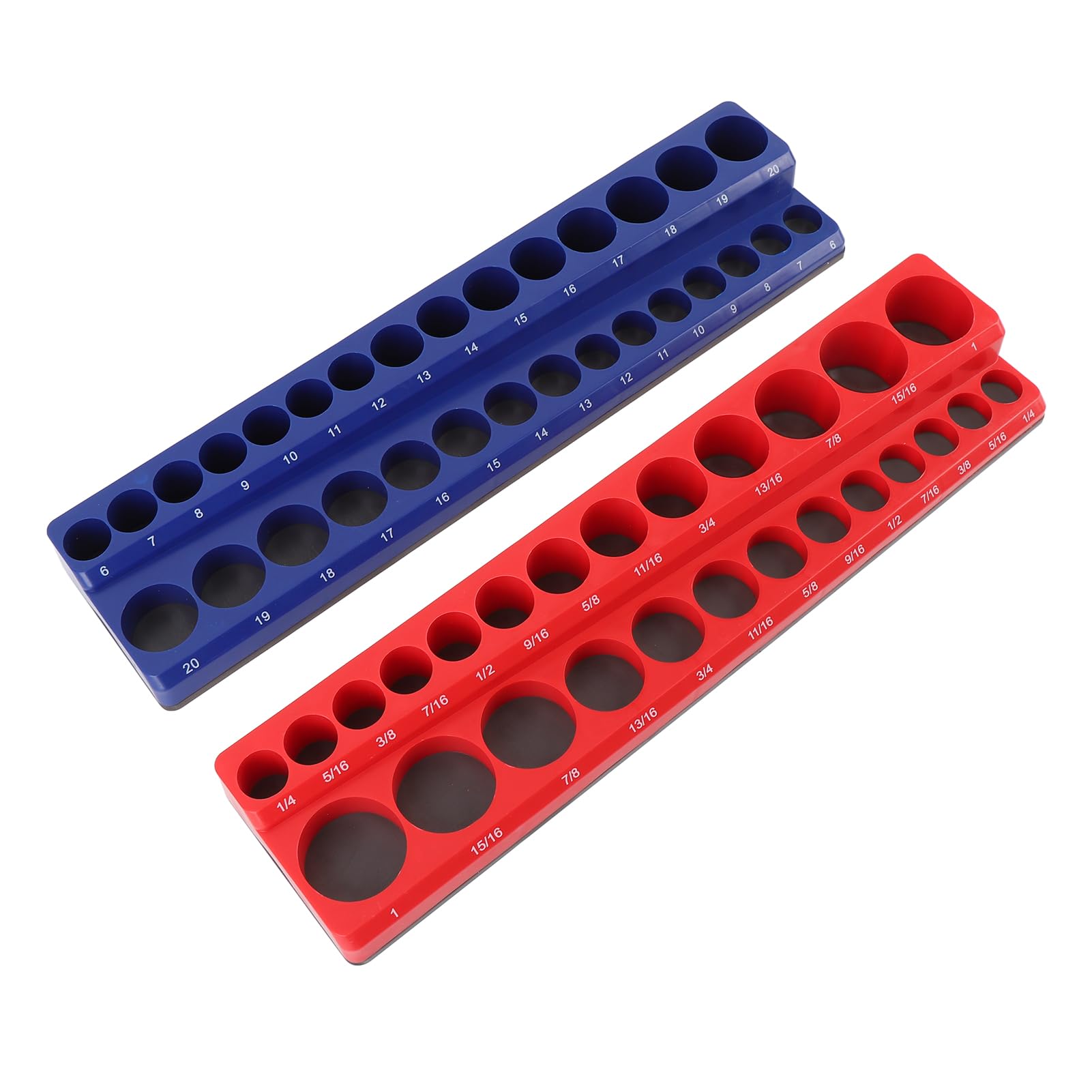 Organiseur de Douilles Magnétiques 3/8 Pouces, Support de Rangement Efficace pour les Réparations à Domicile et Professionnelles, 2 Pièces