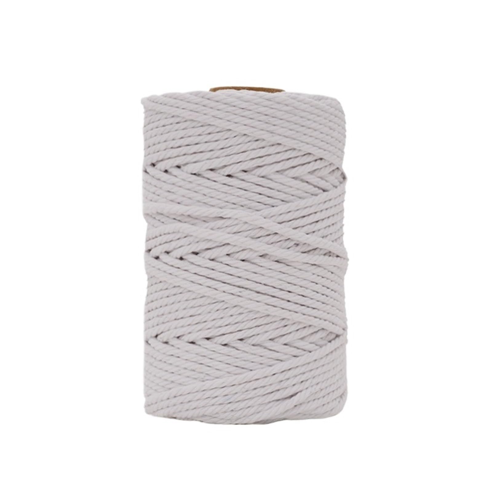 Cotton Macrame Cord 3.0mm Natural & Colorful Core-Spun Cotton Rope 50 Yards Macrame Jewelry Making Craft DIY(Color1)