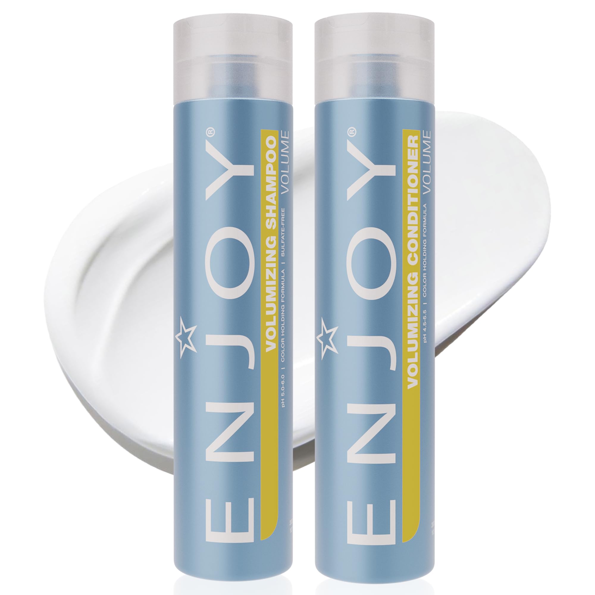 Enjoy Volumizing Shampoo and Conditioner Set, pH Balanced Hair Care Duo for Fine or Limp Hair, Incredible Volume, Fullness and Lightweight Moisture, 10.1 Fl Oz