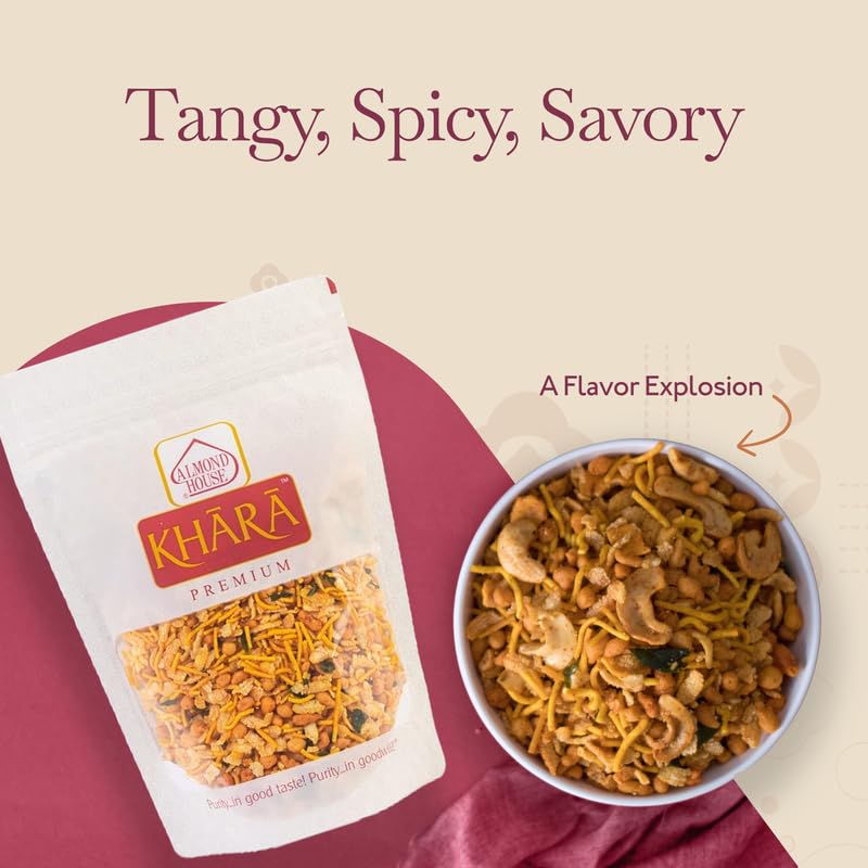 Almond House Kaju Mixture | Premium Mixture Namkeen | No maida | Healthy Snack | No Artificial flavours | Made with pure Groundnut oil | White Chudwa | Kaju Chiwda | Cashews | Tea Time Snacks | 500 gm 3