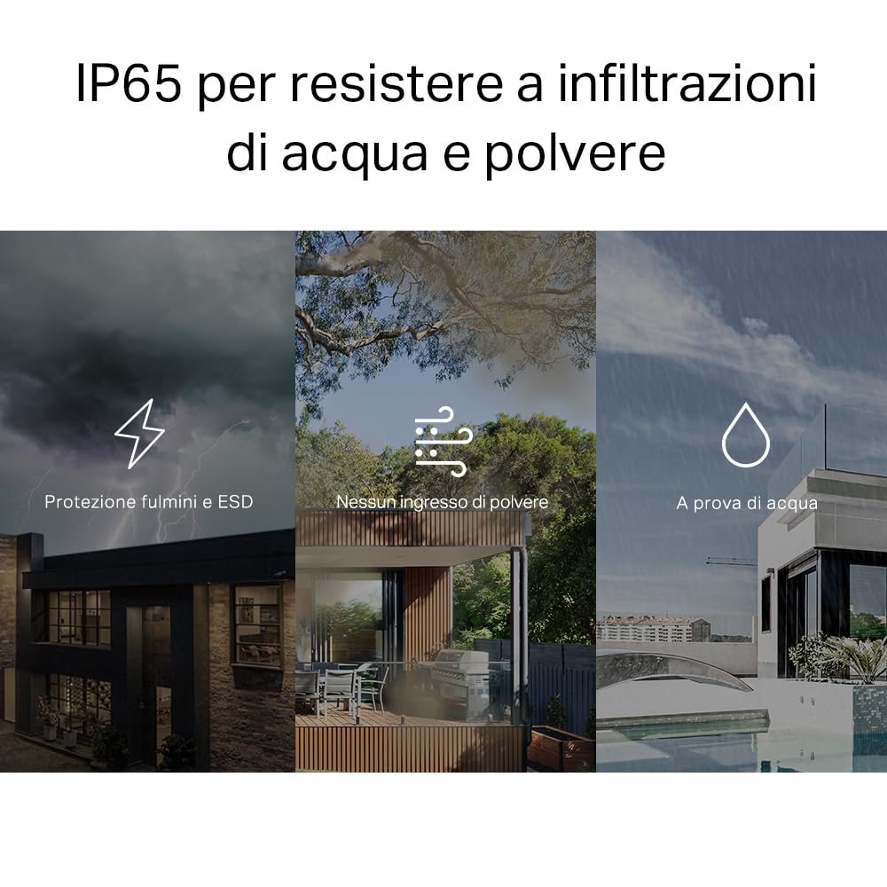 TP-Link Deco X50-Outdoor Router AX3000Mbps Access Point Esterno Mesh WiFi 6 Dual Band, IP65 Resistenza alla Polvere e all'Acqua, Palo e Montaggio a Parete, Alimentazione Poe/AC, Alexa, Uno Copre 230㎡