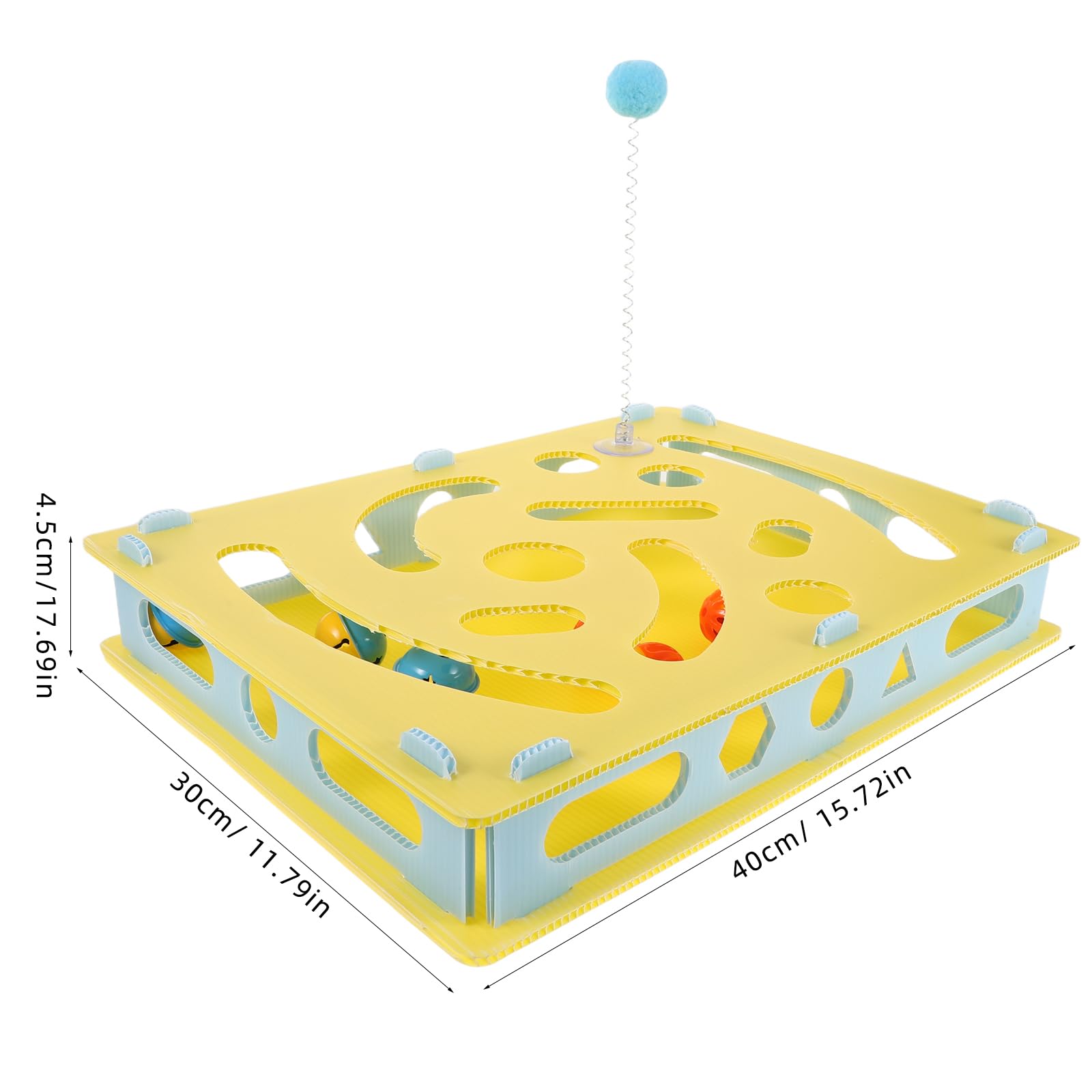 BESTonZON Gioco Interattivo per Gatti Labirinto Distributore di Cibo e Dolcetti Puzzle Giocattoli di Arricchimento per Alimentazione Lenta Supporto per attività Fisiche e Stimolazione Mental