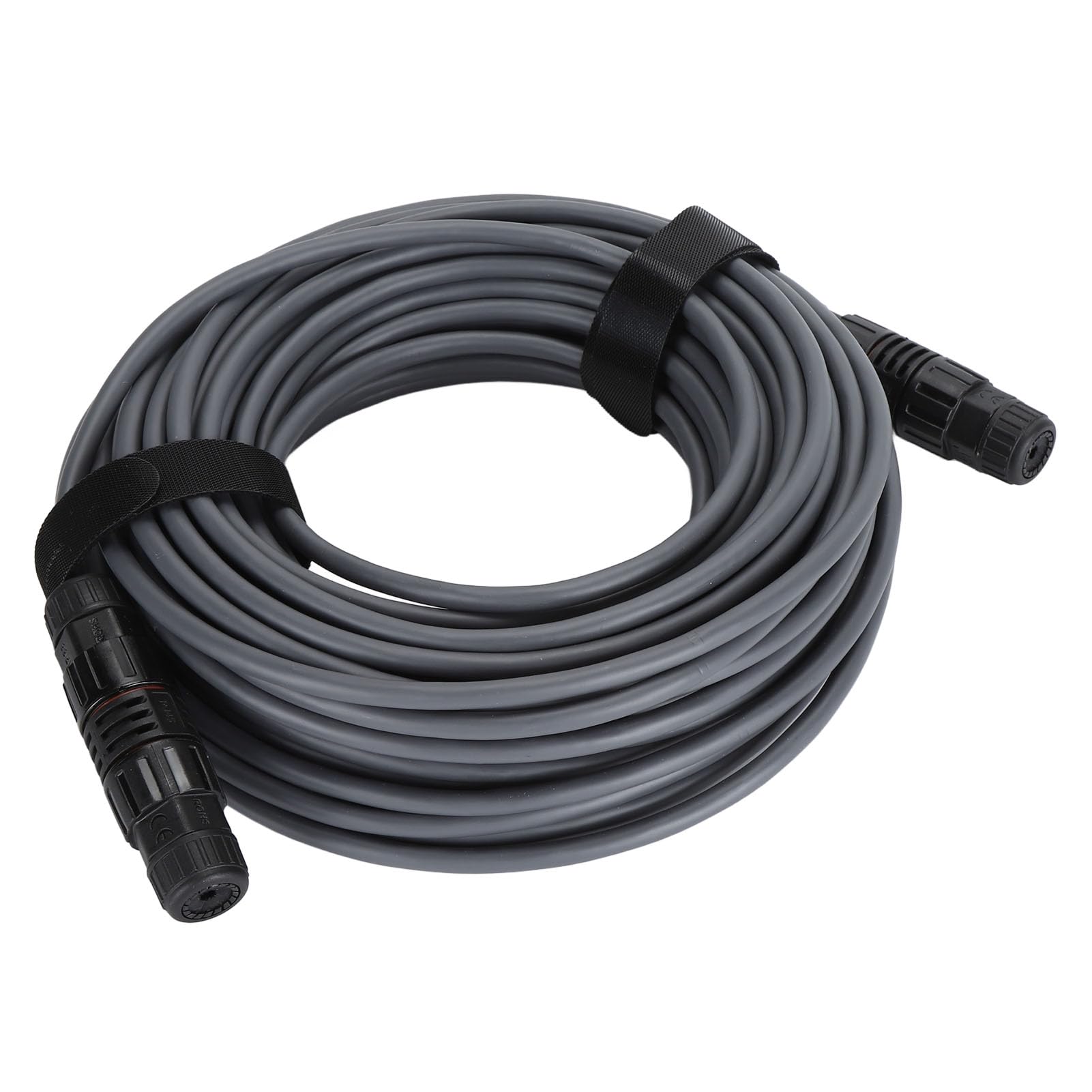 Cable de Extensión de 75 Pies, Cobre Blindado Impermeable para Satélite Rectangular V2, Uso en Interiores y Exteriores, Gris, 1 Paquete