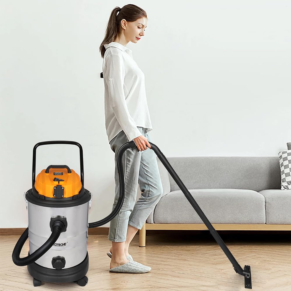 Hoteche 1200 W odkurzacz na mokro i sucho – metalowy pojemnik 40 l, strumień powietrza 1,4 m³/min, moc ssania 15 kPa, z funkcją nadmuchu, idealny do warsztatu, rodziny i na plac budowy
