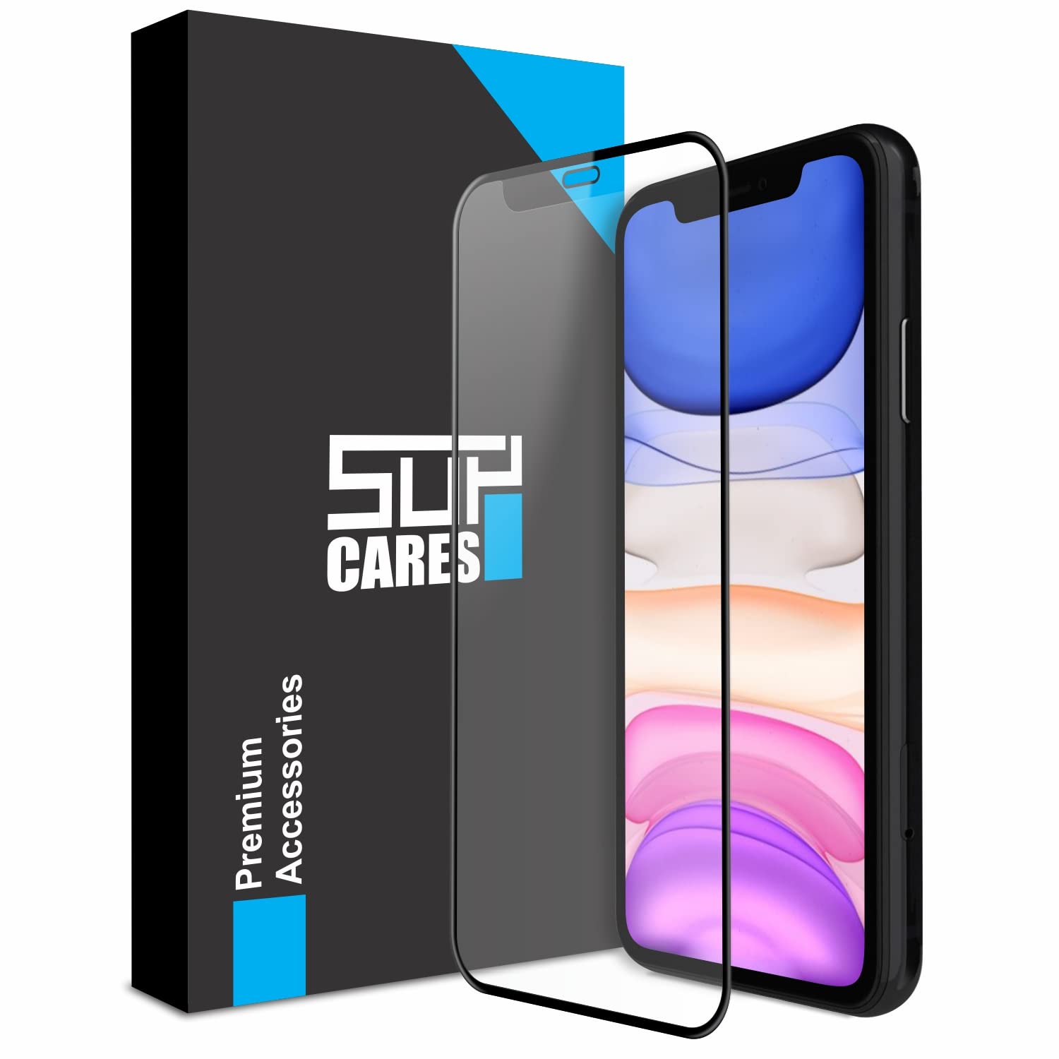 SupCares Edge To Edge Anti Glare Matte Tempered Glass For iPhone 11 and iPhone XR (6.1 Inch) With Easy Self Installation Kit | Black (B0BBQKC84C) Amazon Price History, Amazon Price Tracker