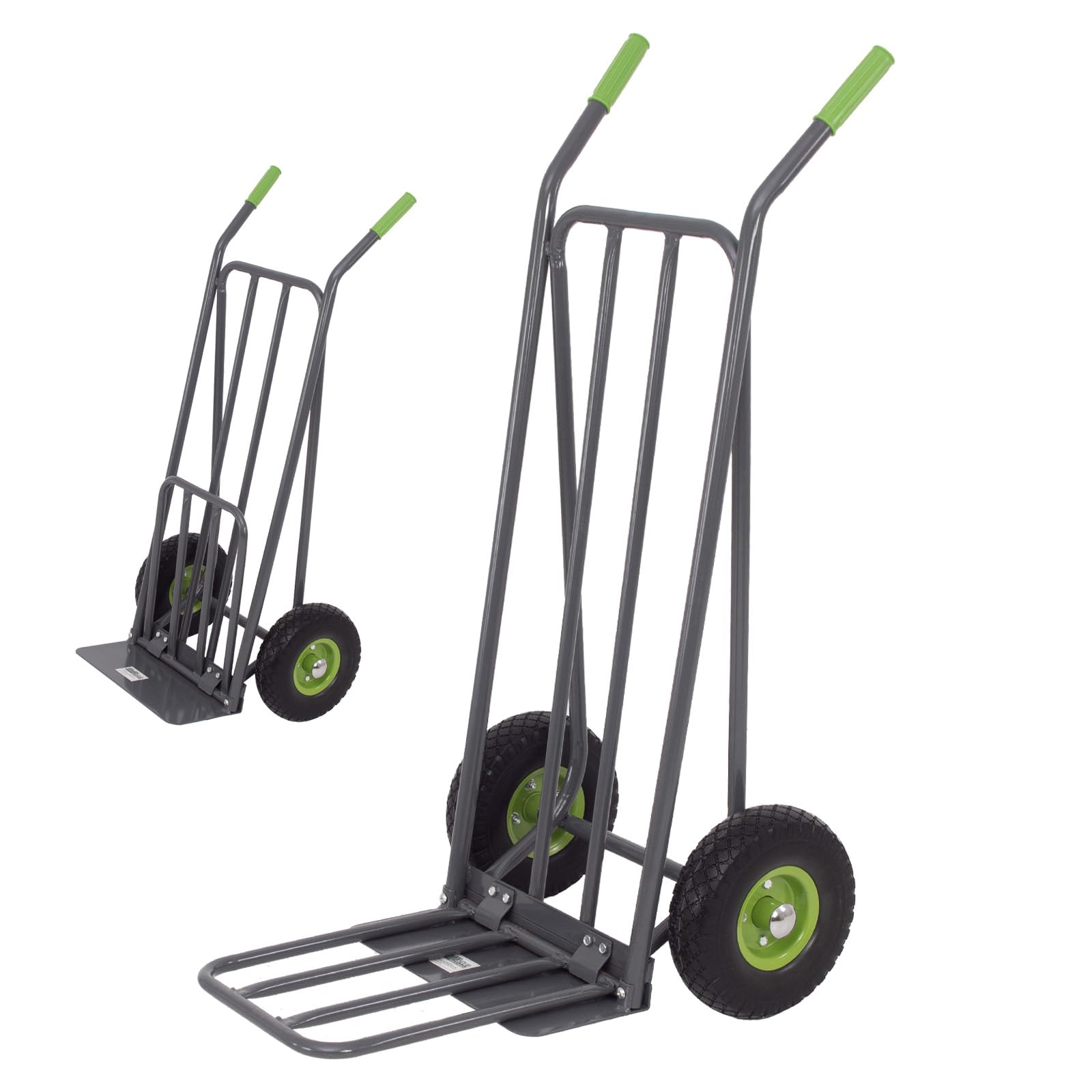 TRUTZHOLM Paketkarre mit extra Ladefläche 42 cm Traglast 250 kg Stahlrahmen klappbar Sackkarre Stapelkarre