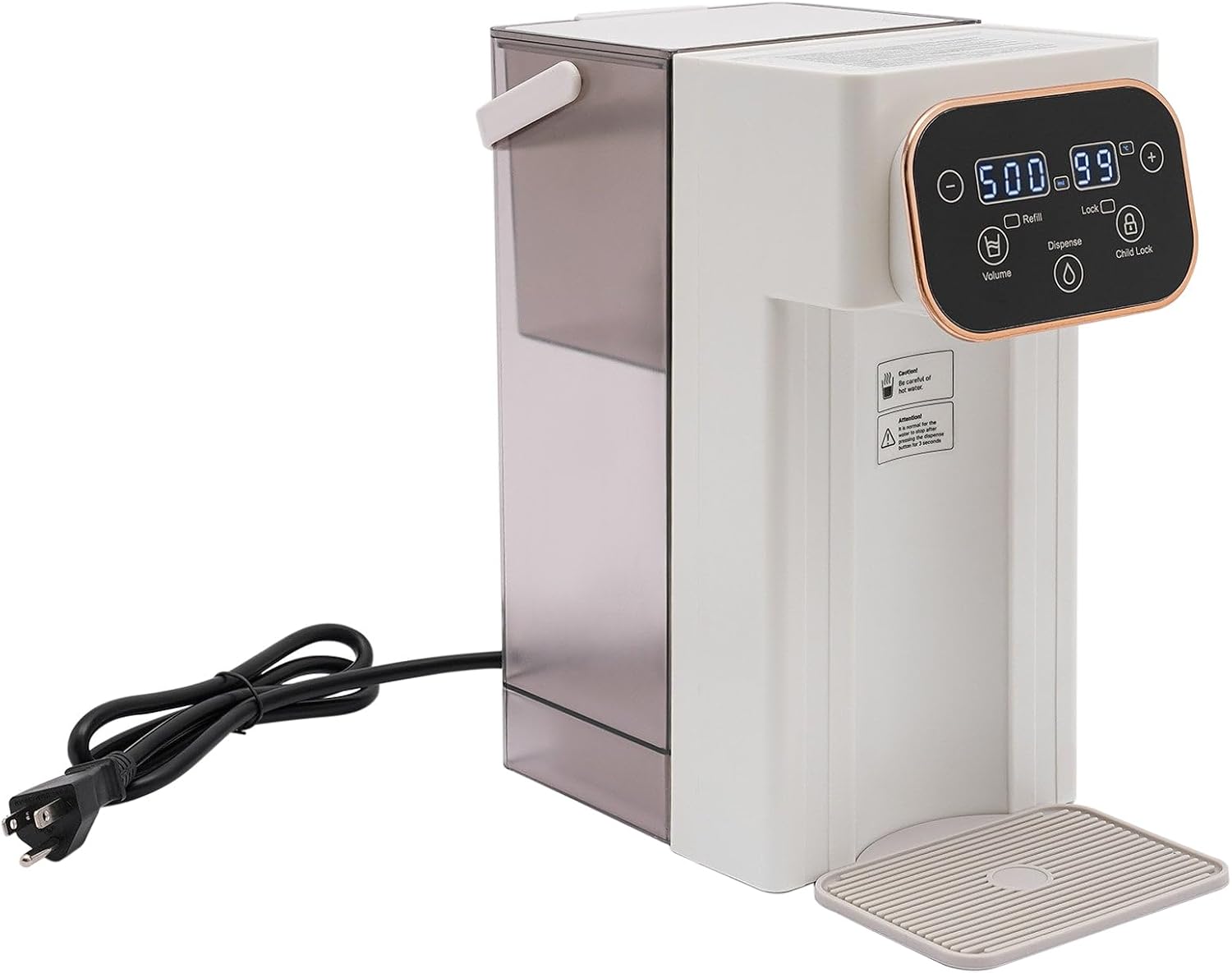 Instant Hot Water Dispenser with Filter, 1500W Countertop Water Dispenser, 3L Electric Drinking Machine with 12 Temperatures & 8 Volume Settings & Safety Lock for Homes, Offices