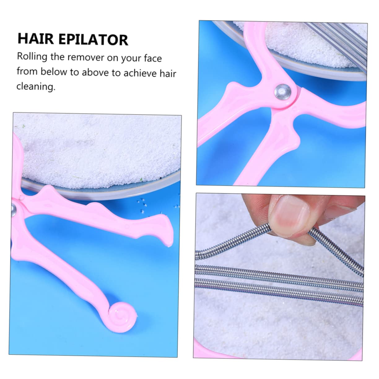 VICASKY Facial Hair Threader Set 2pcs Manual Hair Puller Face Hair Remover Hair Epilator Tool No Harsh Chemicals