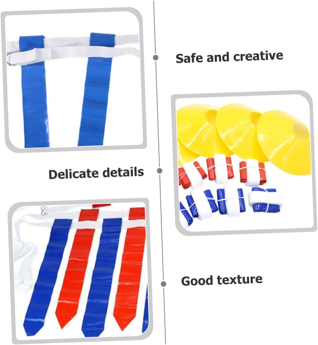 1Set Football Waist Flag Belt with Belts Flags Markers and Storage Bag for Youth Flag Football Games Training and Outdoor Fun