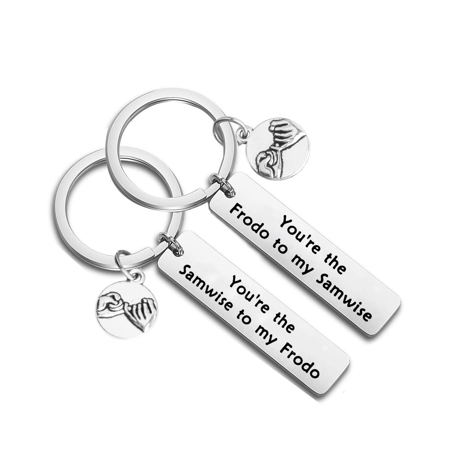 Best Friend Gift You are The Samwise to my Frodo Keychain Movie Jewelry Friendship Keychain Set for Couple (Frodo Keychain)