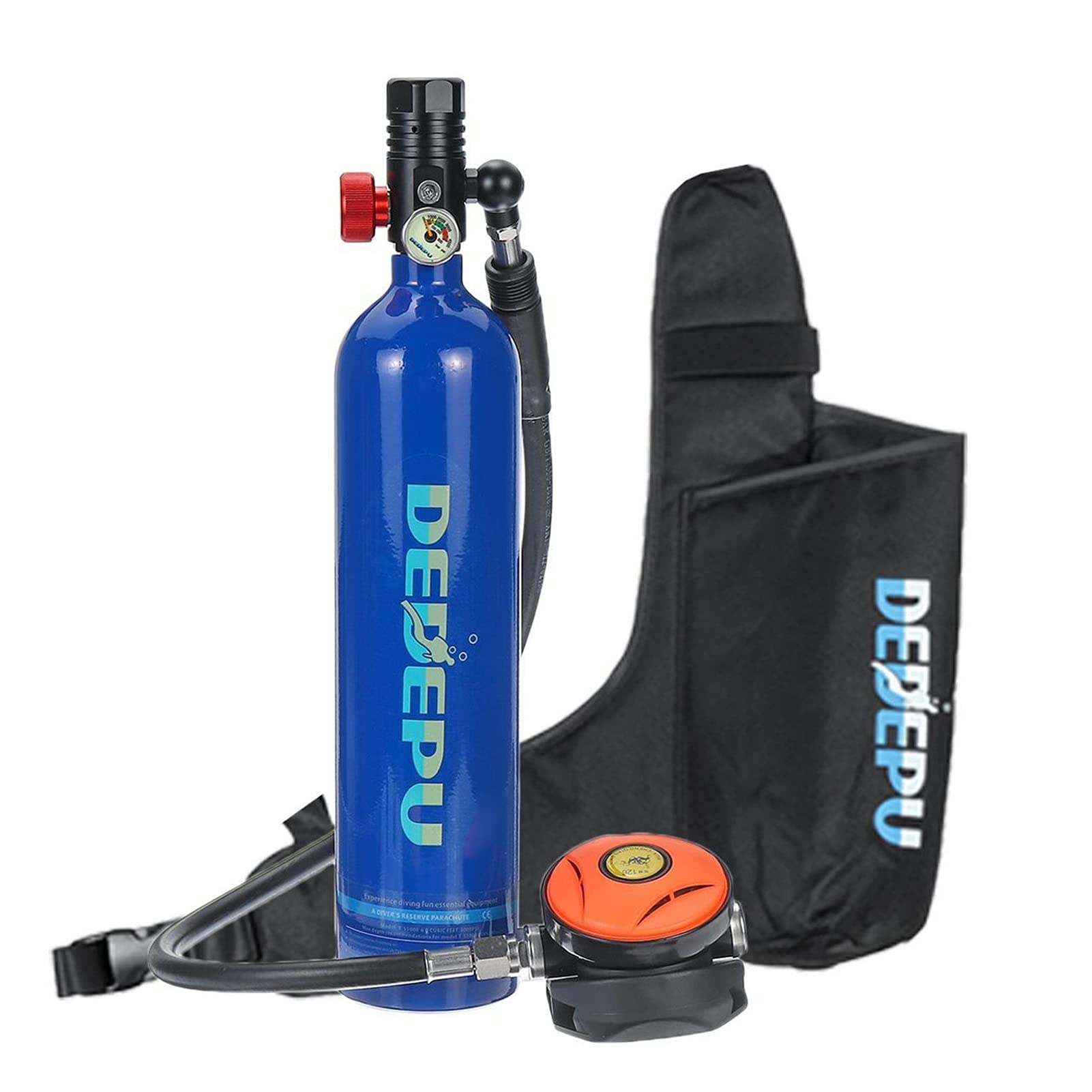 Dhmm123 Underwater Respirator Snorkels Oxygen Cylinder Diving Tank Respirator Breather Valve Diving Equipment Set For Underwater Training Entertain Diving Equipment Breathing Accessories