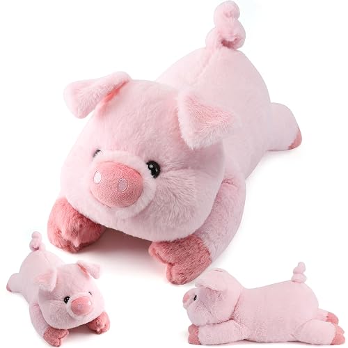 gnomantic Pig Weighted Stuffed Animals, Plush Pillow for Kids |