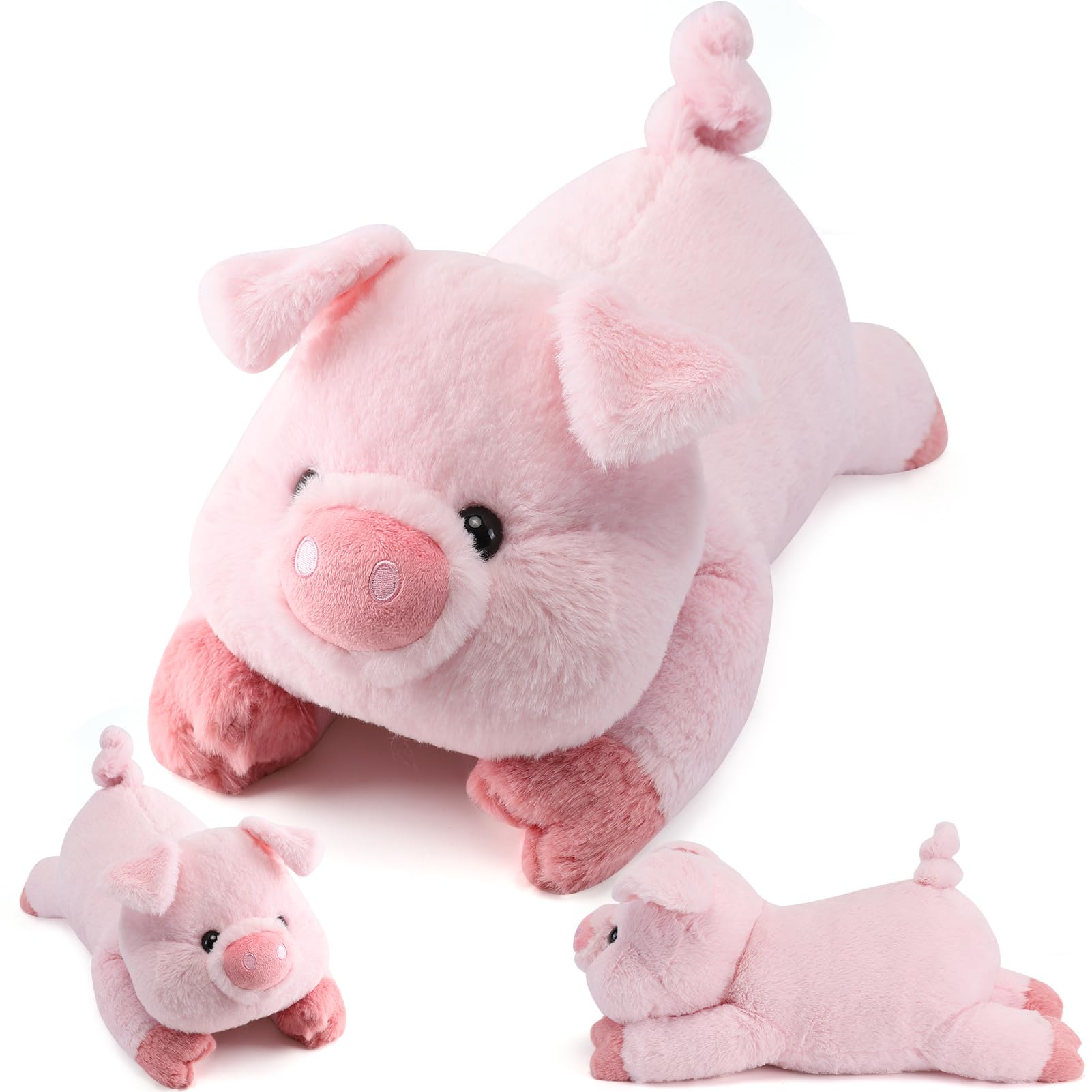 gnomantic Pig Weighted Stuffed Animals - 28 Inch 5.0 Pounds Weighted Plushies Pig - Large Plush Stuffed Animals Pillow - Cute Plush Toys Gifts for