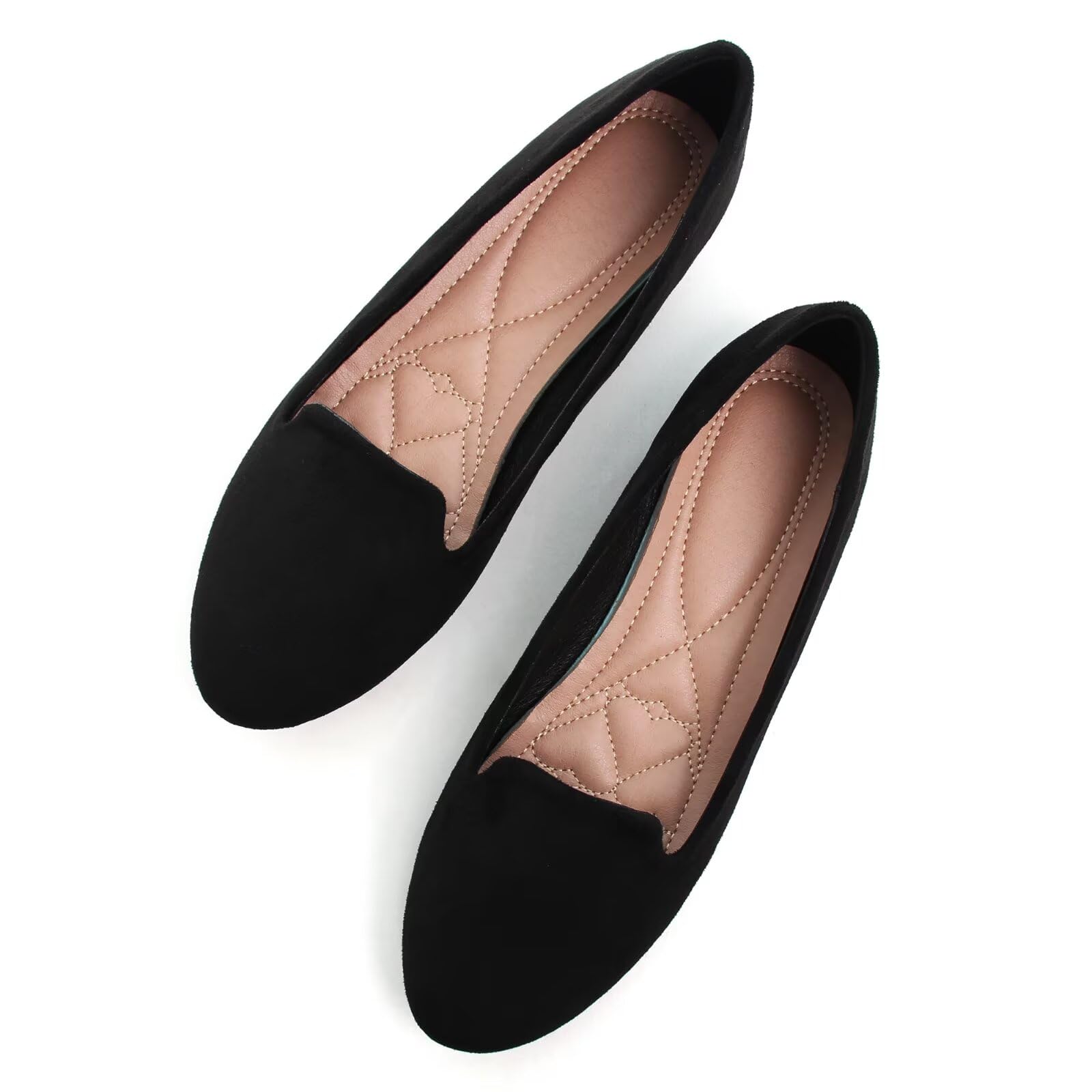 Women Round Toe Flats Comfortable Fashion Ballet Flat Shoes for Women Dressy Slip-ons Loafers