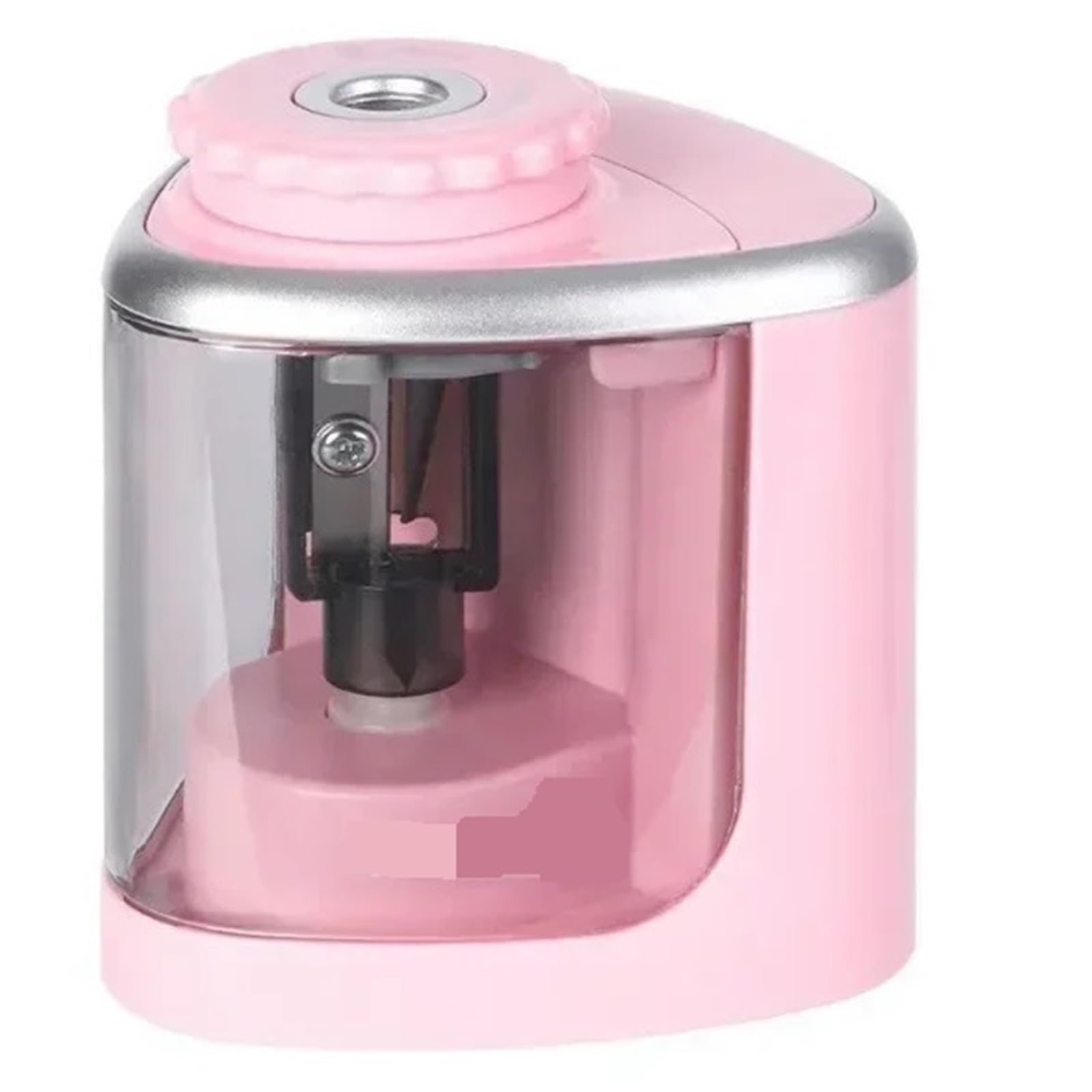 Sacapuntas eléctrico Sacapuntas automático de Escritorio Adecuado for lápices for Estudiantes Papelería de Oficina Escolar(Negro-1)(Pink -1)