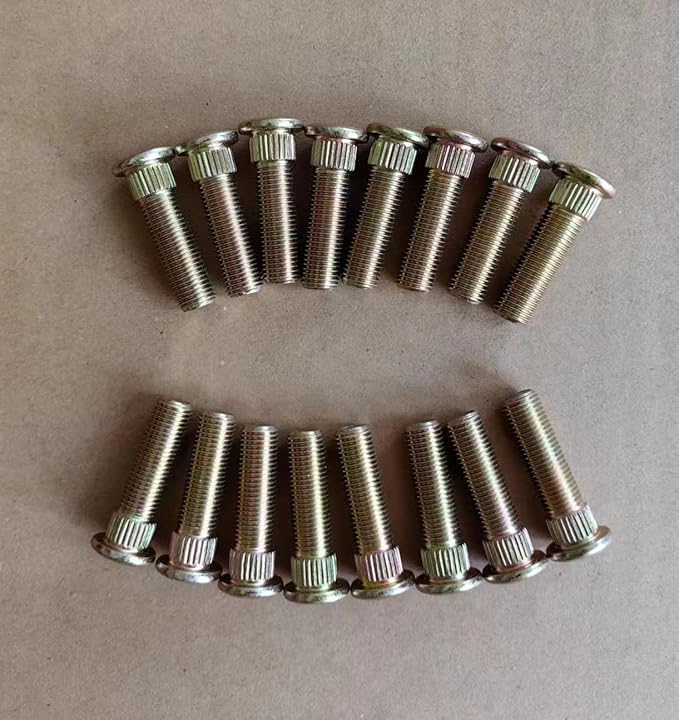 16pcs (3/8-24 * 1.38") Front Rear Wheel Studs 7518378 Replacement for Polaris Ranger 400 500 570 700 800 900 Sportsman Scrambler Trail Boss Blazer 330 ATV