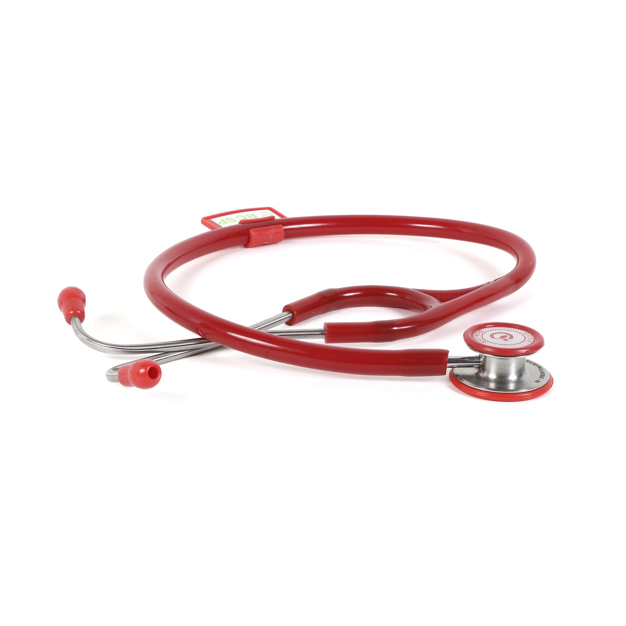 RCSP Dual Head Stethoscope For Doctors And Medical Student, Pediatric And Adult Stethoscope, light weight Stainless Steel Chest Piece with Flexible Jointless Tube & Soft Sealing Ear Knobs (Red) (B08GSVDQ7T) Amazon Price History, Amazon Price Tracker