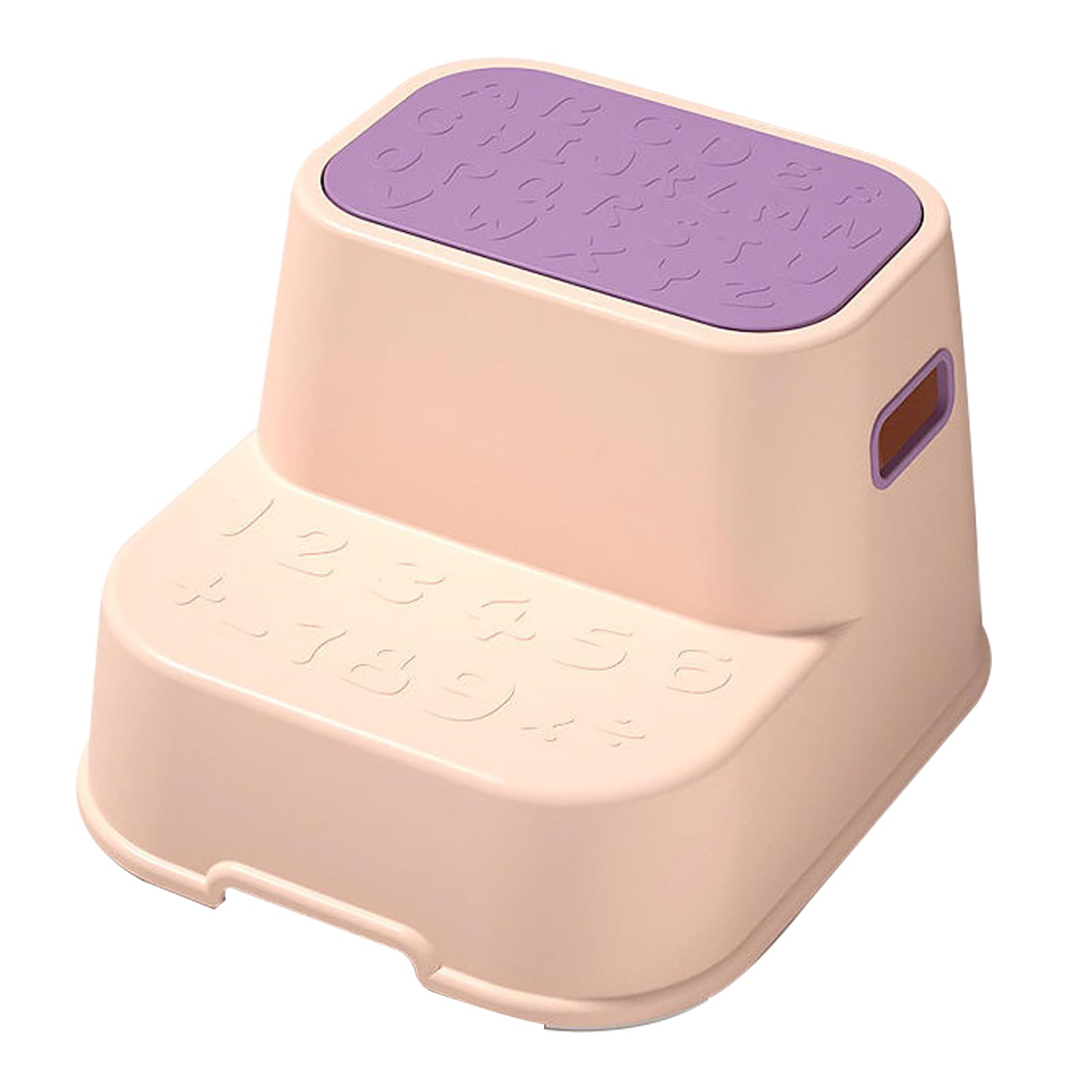 DAYONG Two-Step Stool for Kids, Toddler Step Stool for Potty Training Bathroom Kitchen, Helper Stool with Anti-Slip Surface, Double Up Toilet Stool for Toddlers/Adults (Pink)