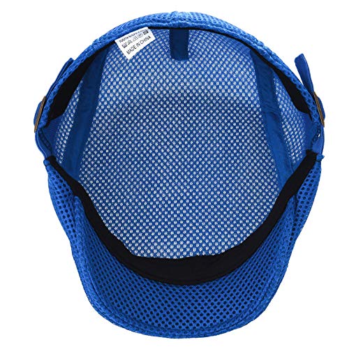 Image of VOBOOM Men Breathable Mesh Summer Hat Adjustable Newsboy Beret Ivy Cabbie Flat Cap