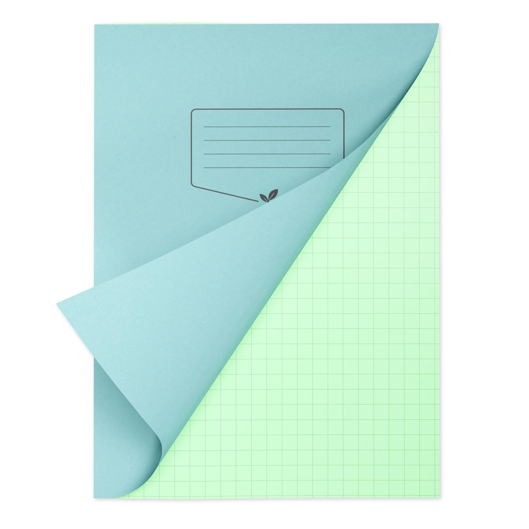 Silvine A4+ Green Paper Dyslexia Exercise Book | 48 10mm Square Pages, 80gsm Tinted Paper for SEN Supportive Learning & Memory Aid