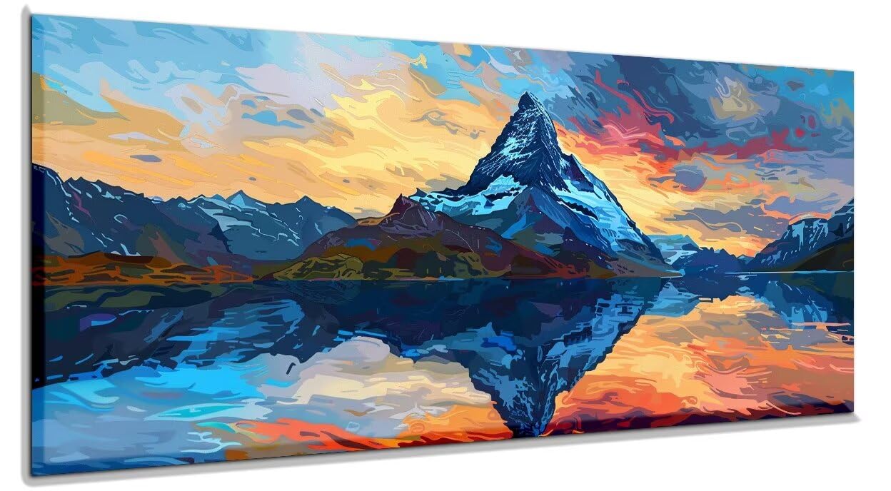 Peinture Numero Adulte Paysage Peinture Numero Enfant, Kits de Peinture au Numéro Coloriage par Numero Adulte, Adulte Paint by Numbers avec 3 Pinceau et Pigment Acrylique, 80 x 200 cm Sans Cadre yf413