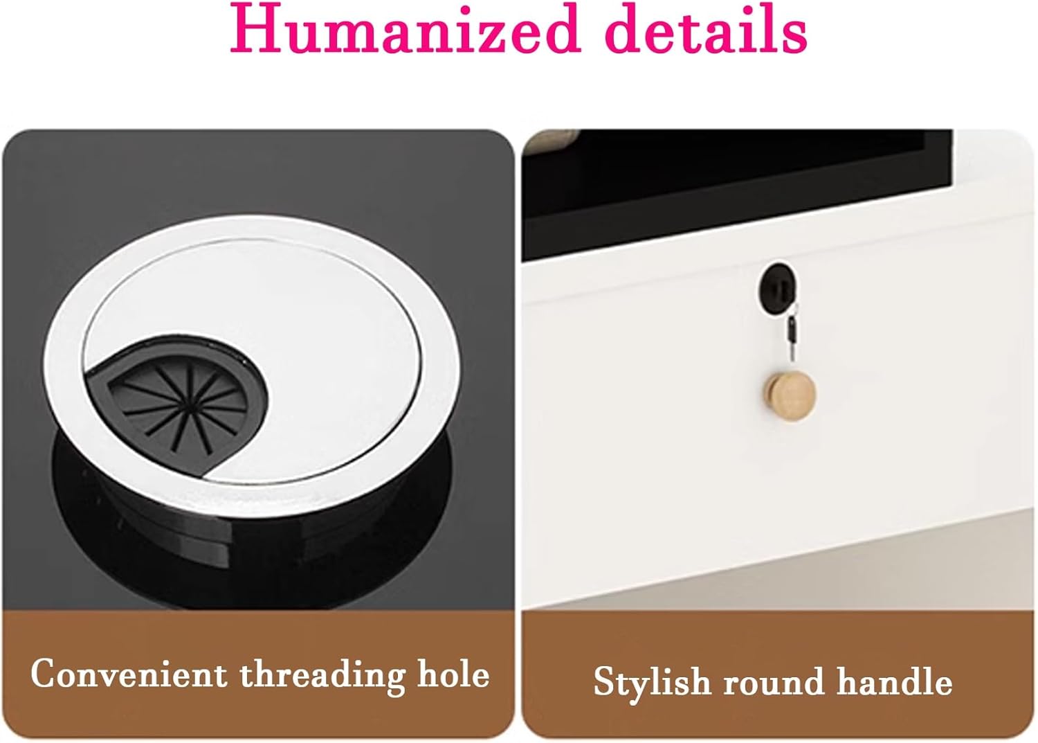 JKGHK Reception Desk, Front Counter Desk with Lockable Drawer, Reception Counter with Open Compartment Storage, for Salon Recetion Room Retail Checkout Office(Black Brown,47.2in/120cm)