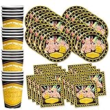 Wrestling Birthday Party Supplies Set Plates Napkins Cups Tableware Kit for 16
