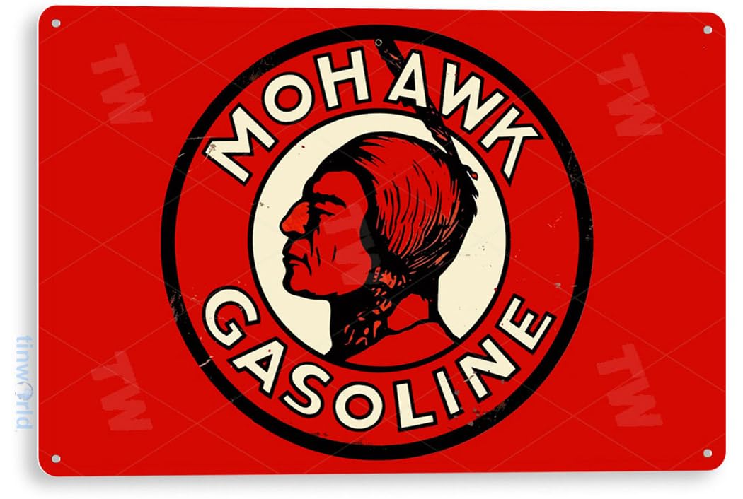 Amazon.com: Tinworld Tin Sign: Mohawk Gasoline Retro Oil Gas Metal