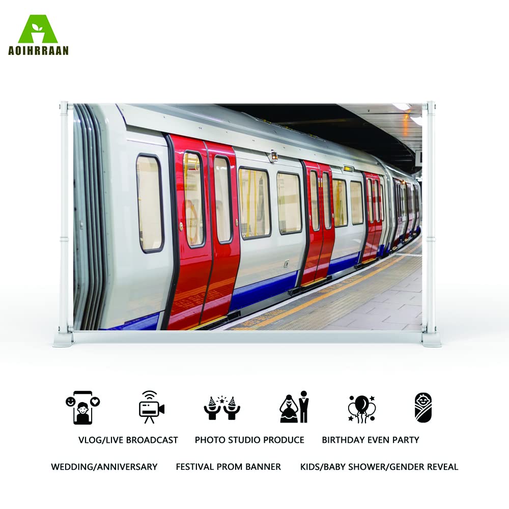 Aoihrraan 2,2x1,5m Subway Backdrop Underground Train Compartment Platform Waiting Area Photography Background Outdoor Tour Decor Banner Children Adults Travel Artistic Portrait Photo Studio Props - Image 2