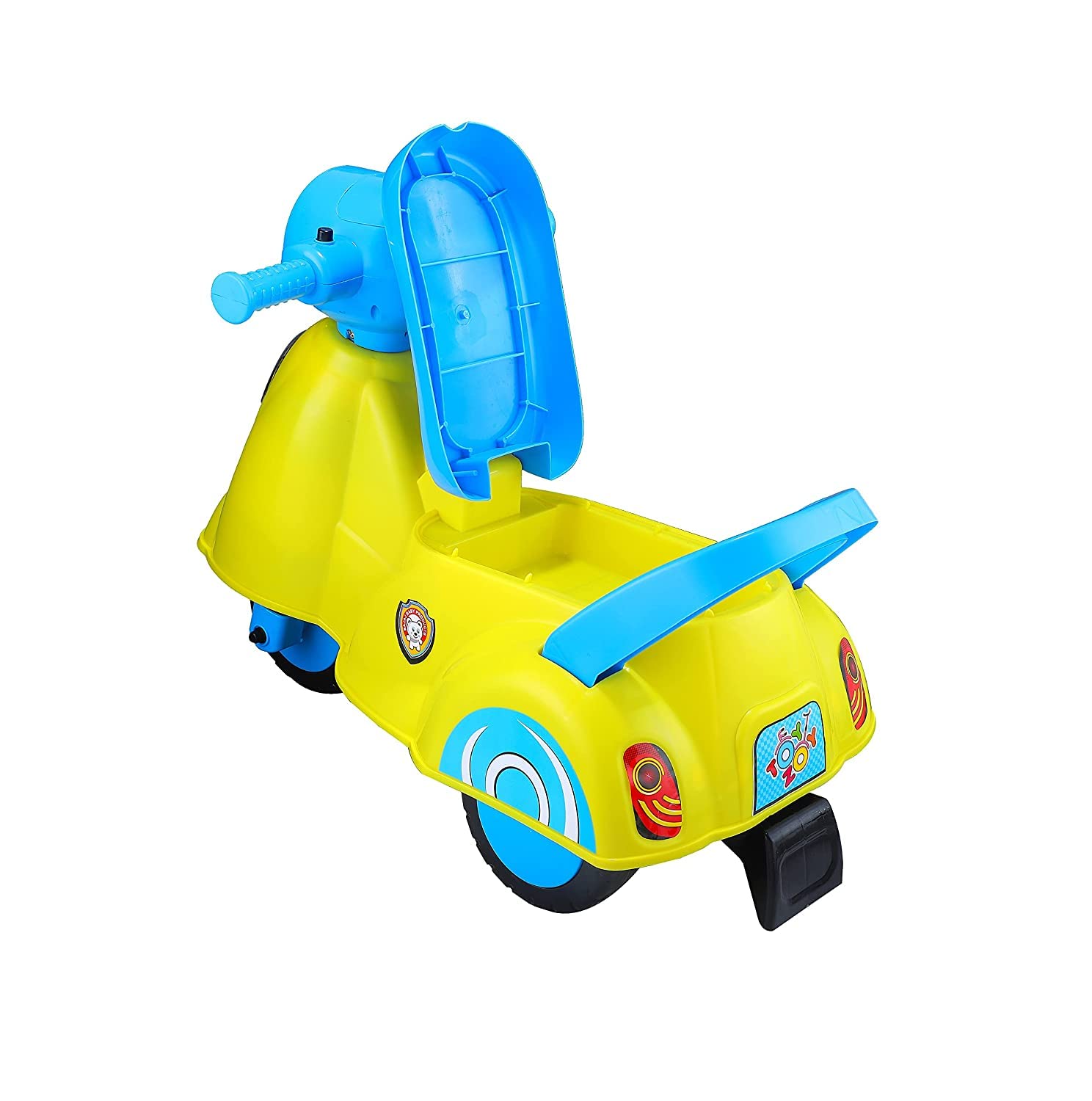 JoyRide Baby Star Ride On with Musical Horn & Light | Backrest and Under Seat Storage for Toys Boys and Girls of Age 1-3 Years, Weight Capacity Up to 20kgs (Yellow) 3