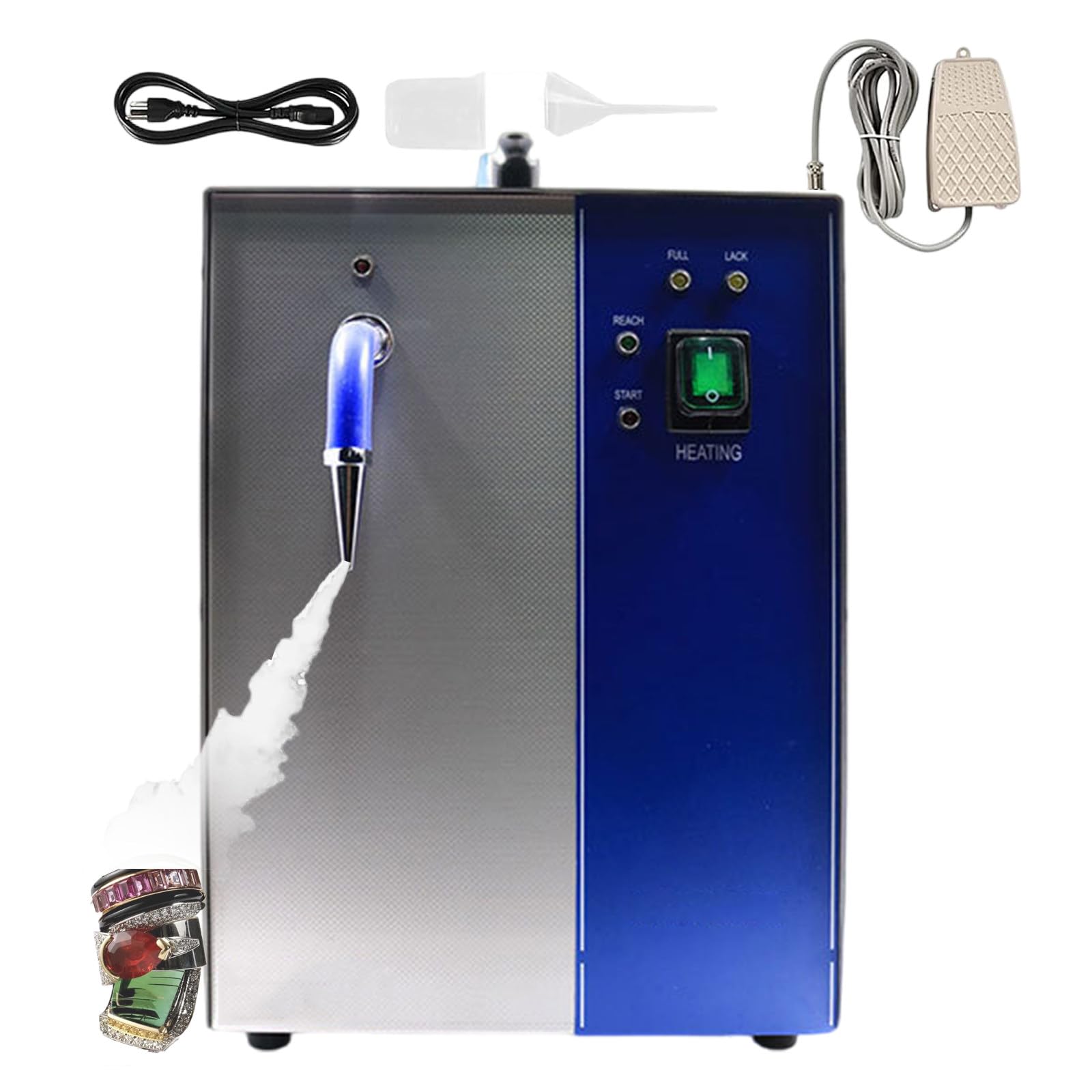 Jewelry Gold Silver Cleaner Steam Cleaner With Exhaust Nozzle Stainless Steel Gemstone Washer 135 Gemstone Steam Cleaner Gemstone